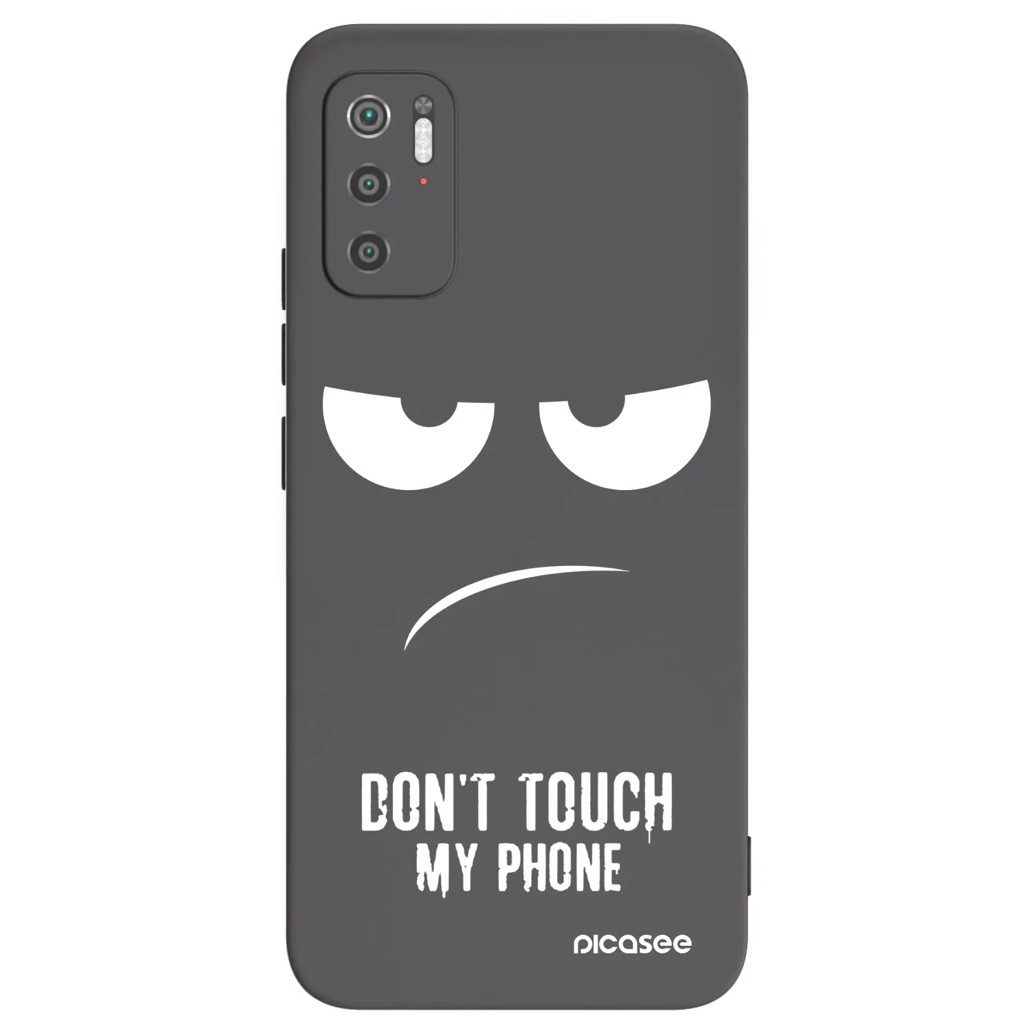 Picasee husă neagră din silicon pentru Xiaomi Poco M3 Pro 5G - Don't Touch My Phone