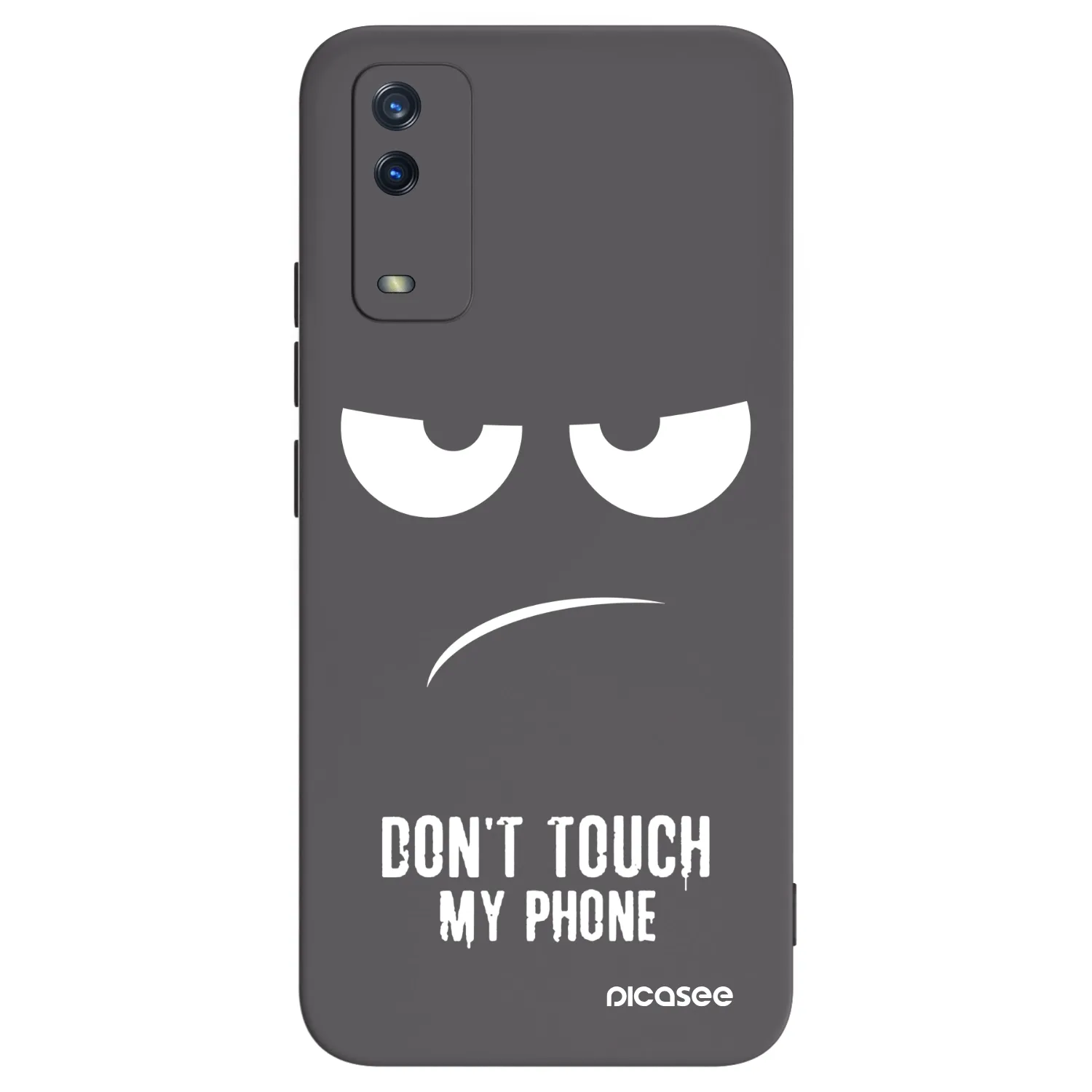 Picasee husă neagră din silicon pentru Vivo Y11s - Don't Touch My Phone