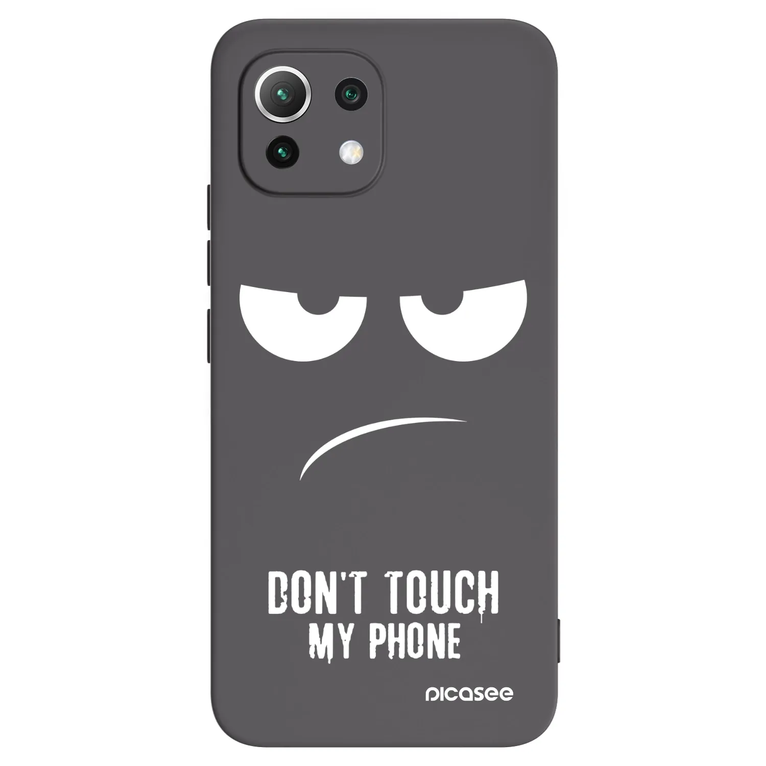 Picasee husă neagră din silicon pentru Xiaomi 11 Lite 5G NE - Don't Touch My Phone