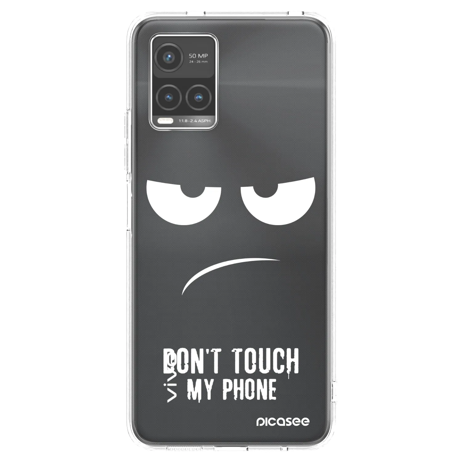 Picasee husă transparentă din silicon pentru Vivo Y33s - Don't Touch My Phone