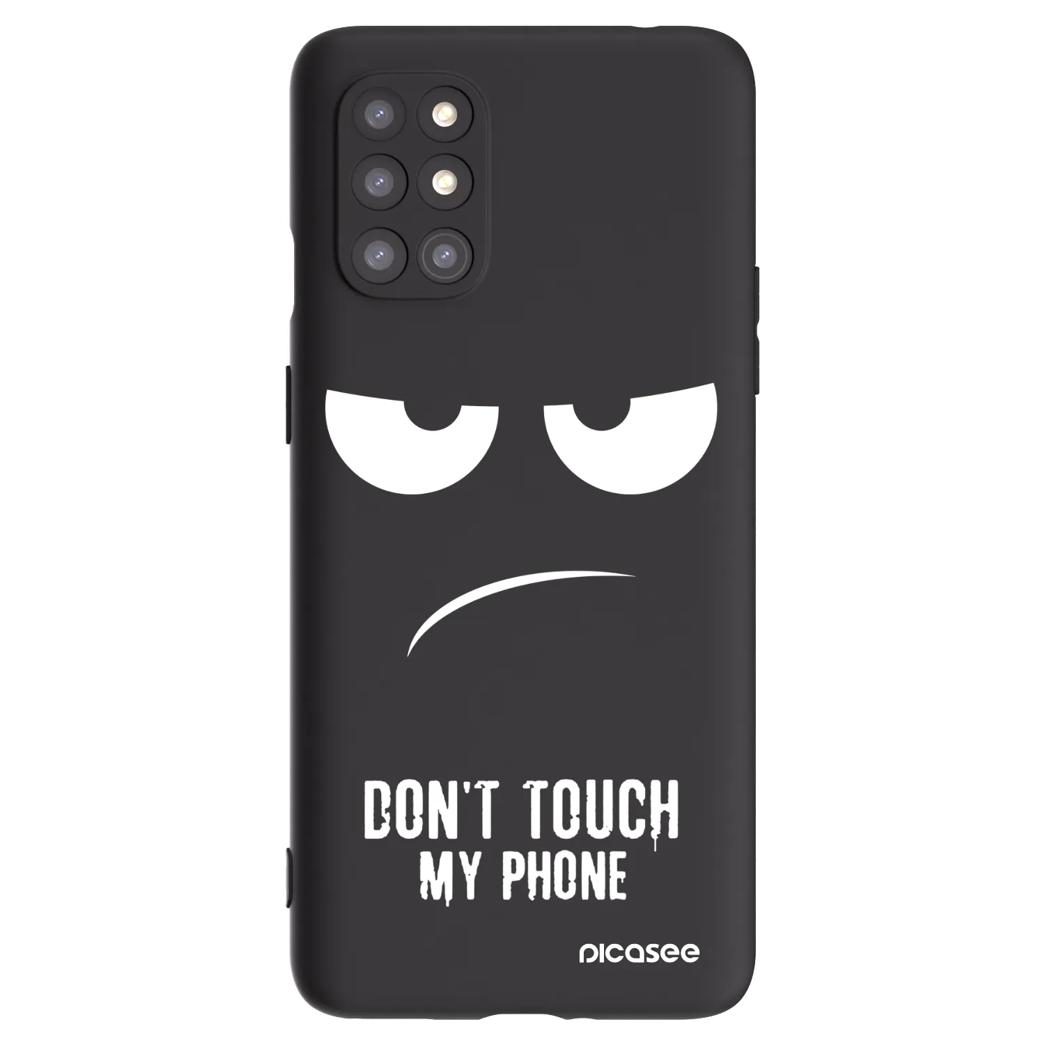 Picasee husă neagră din silicon pentru OnePlus 8T - Don't Touch My Phone