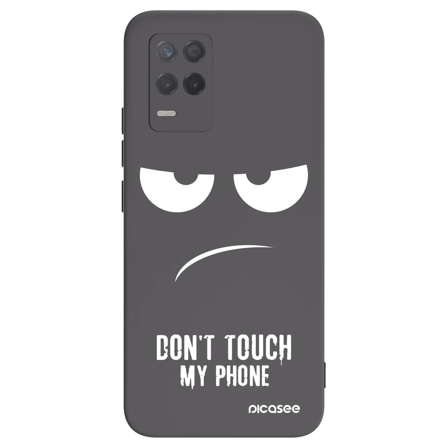 Picasee husă neagră din silicon pentru Realme 8 5G - Don't Touch My Phone