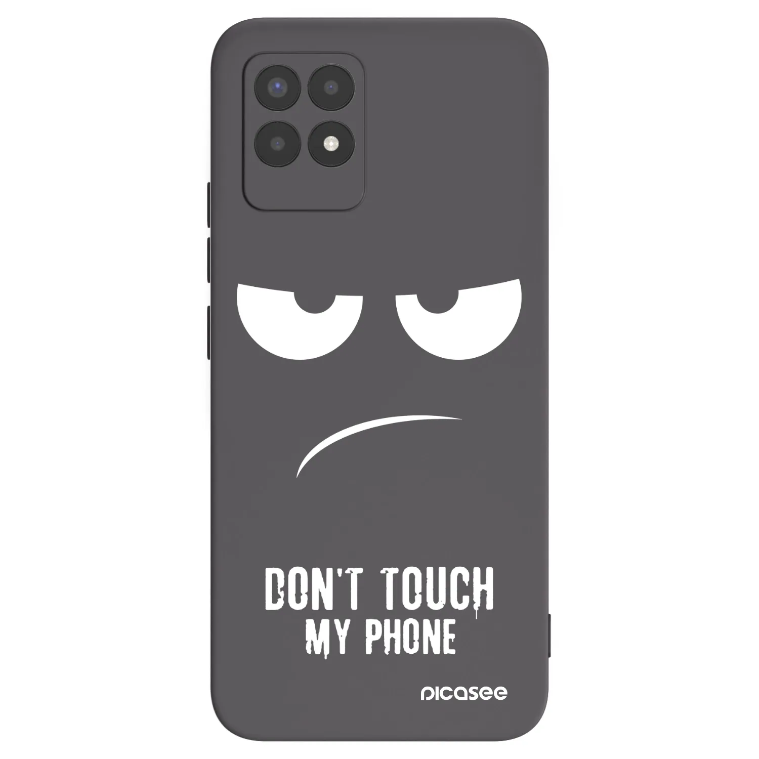 Picasee husă neagră din silicon pentru Realme 8i - Don't Touch My Phone