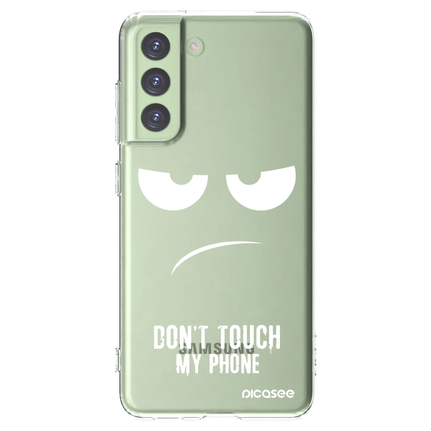 Picasee husă transparentă din silicon pentru Samsung Galaxy S21 FE 5G - Don't Touch My Phone