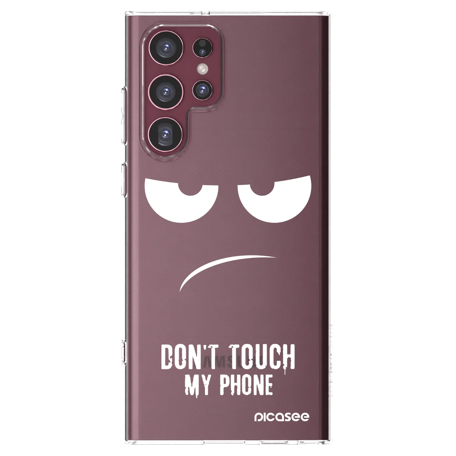 Picasee husă transparentă din silicon pentru Samsung Galaxy S22 Ultra 5G - Don't Touch My Phone