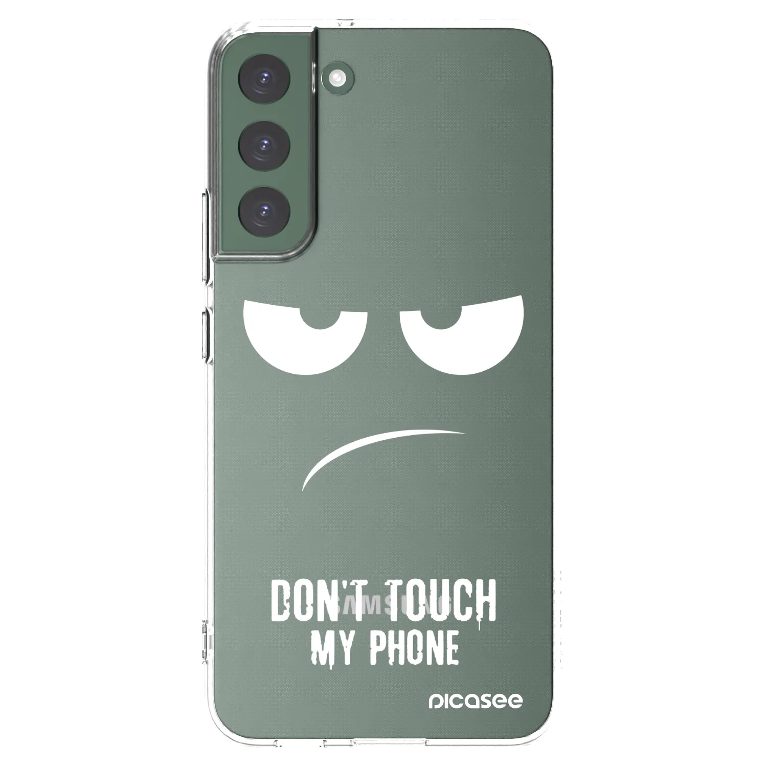 Picasee husă transparentă din silicon pentru Samsung Galaxy S22+ 5G - Don't Touch My Phone