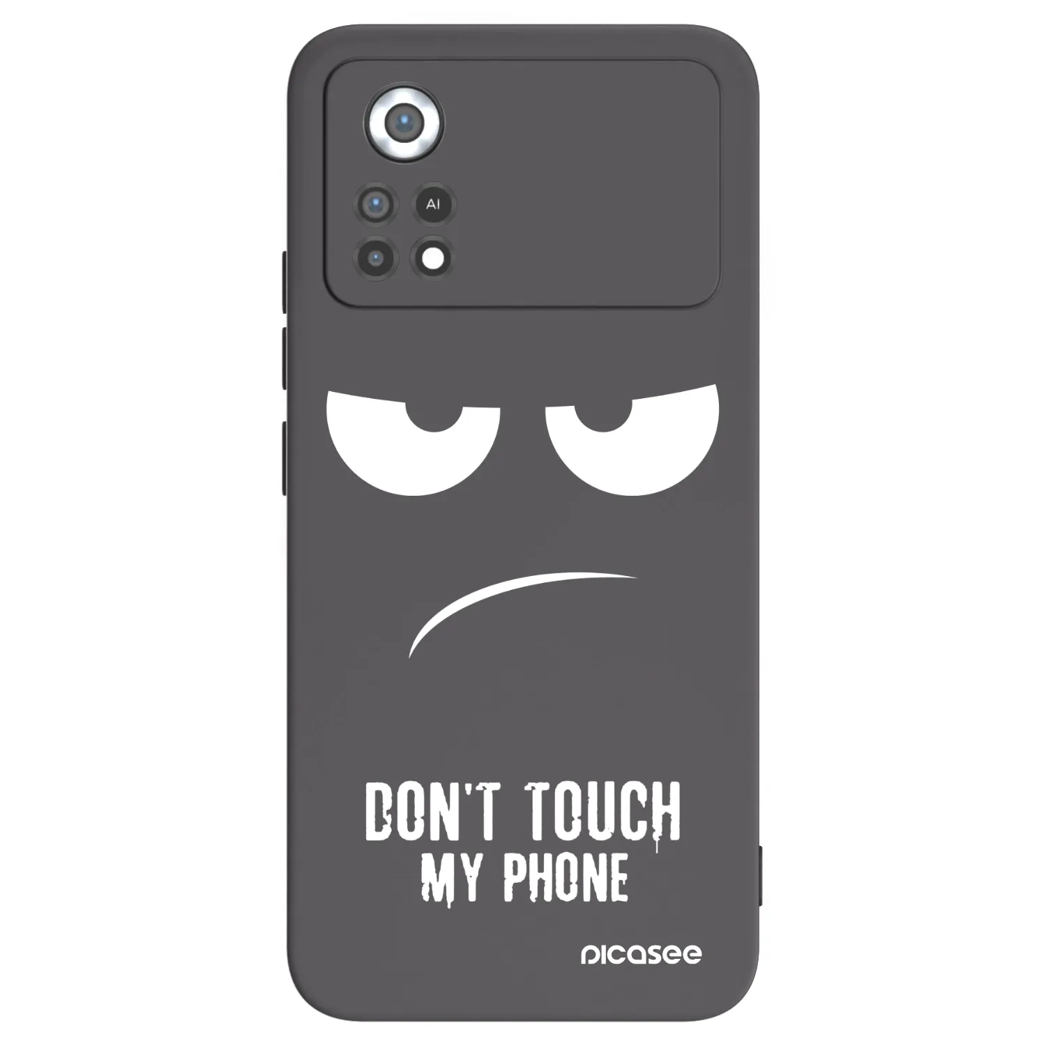 Picasee husă neagră din silicon pentru Xiaomi Poco X4 Pro 5G - Don't Touch My Phone