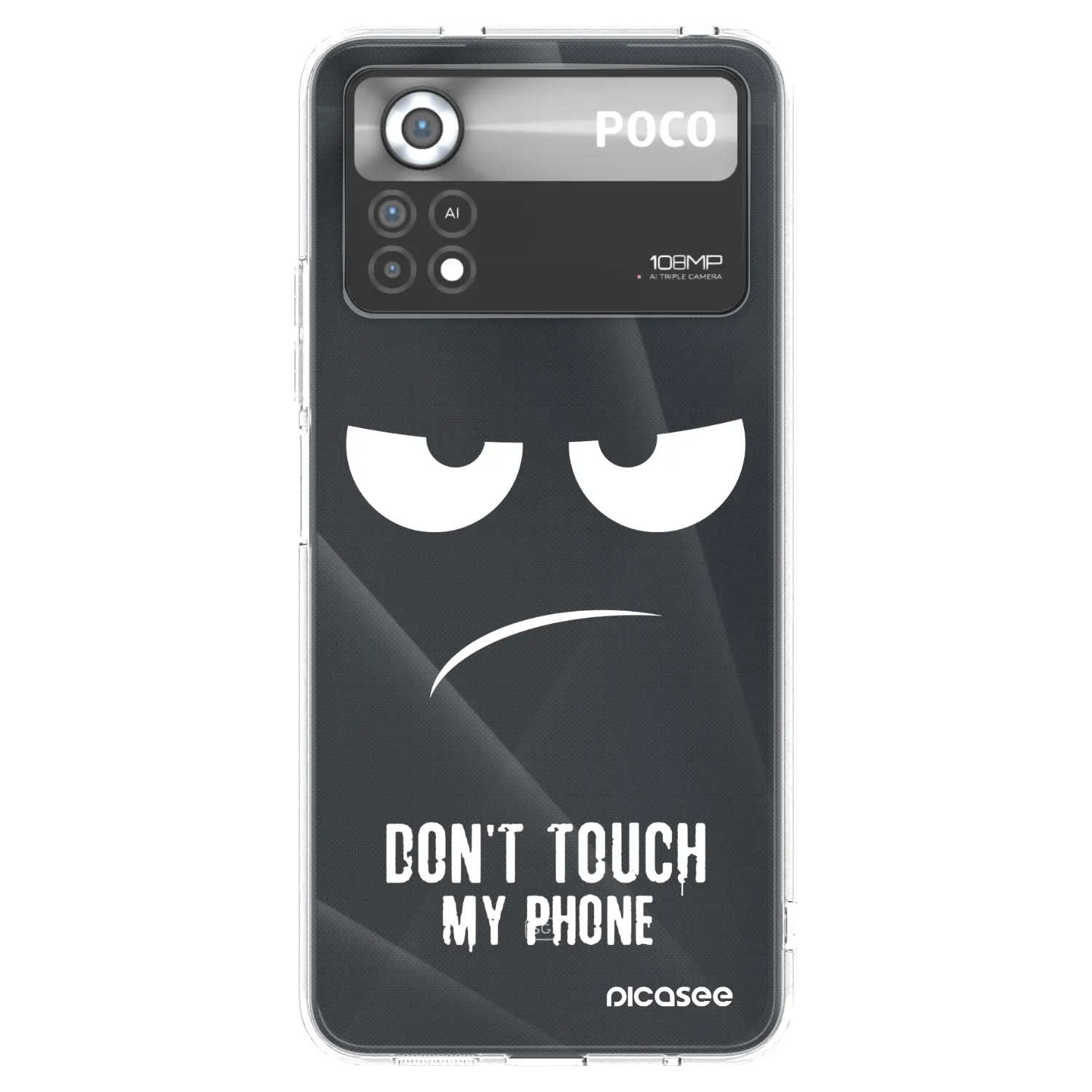 Picasee husă transparentă din silicon pentru Xiaomi Poco X4 Pro 5G - Don't Touch My Phone