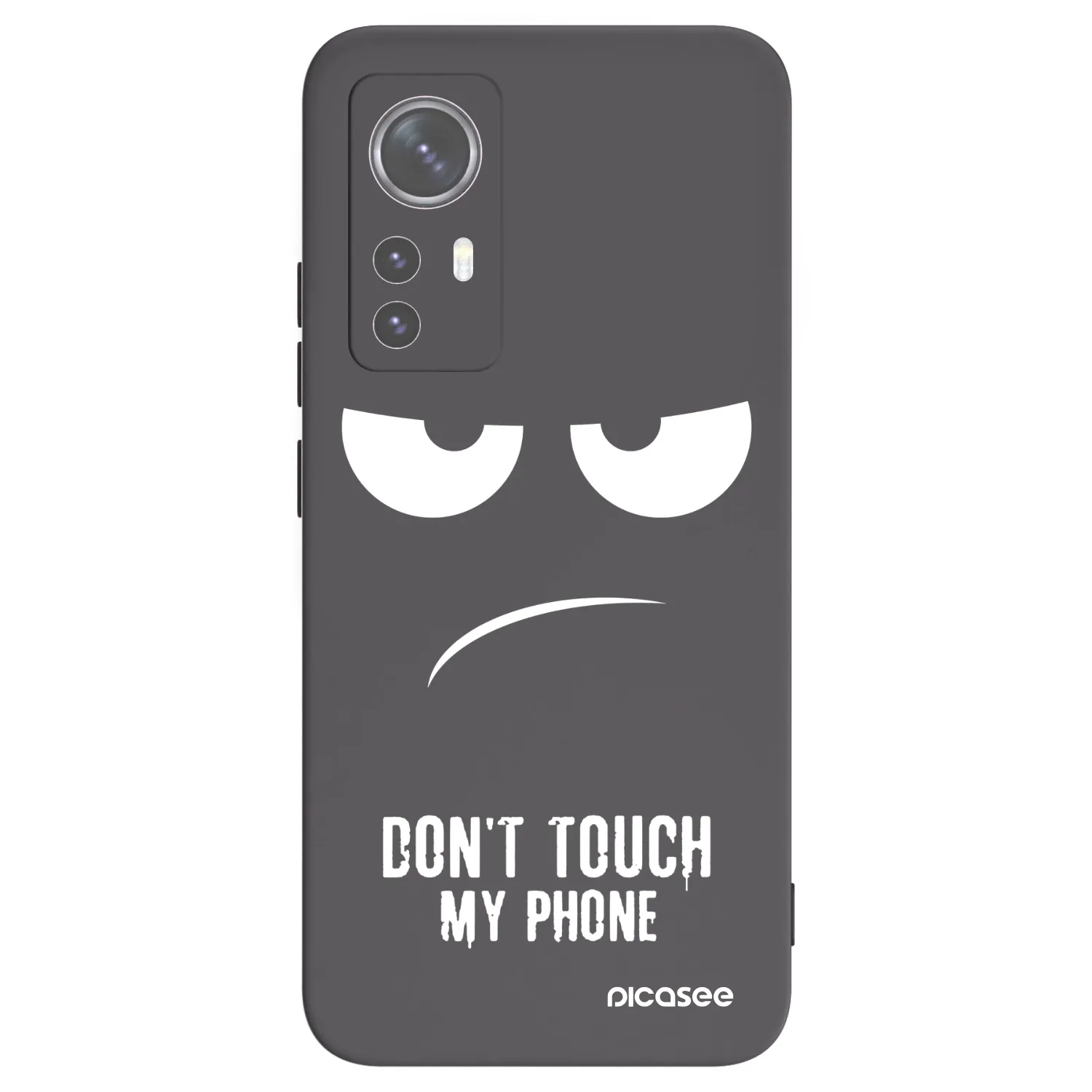 Picasee husă neagră din silicon pentru Xiaomi 12 - Don't Touch My Phone