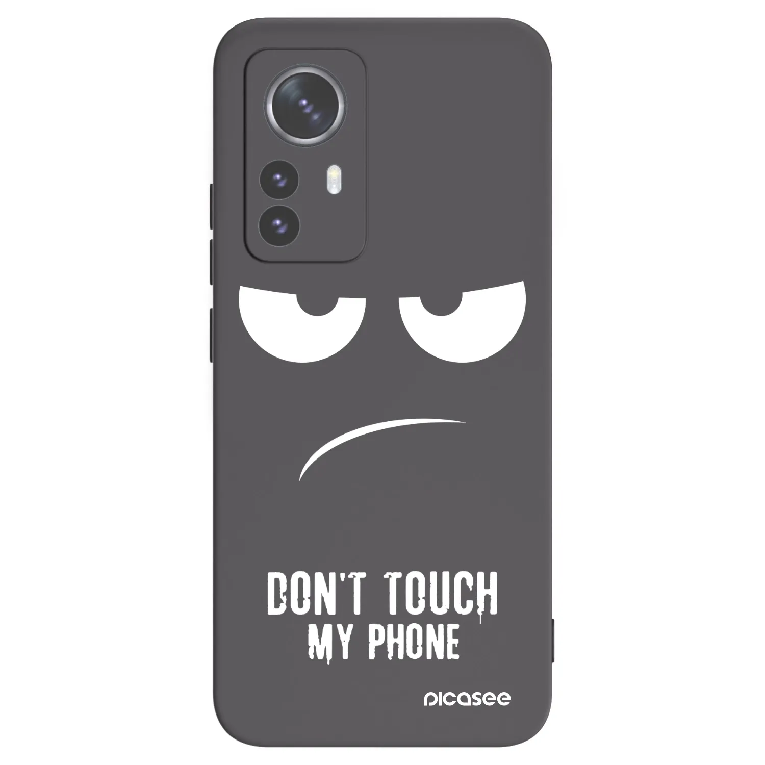 Picasee husă neagră din silicon pentru Xiaomi 12 Pro - Don't Touch My Phone