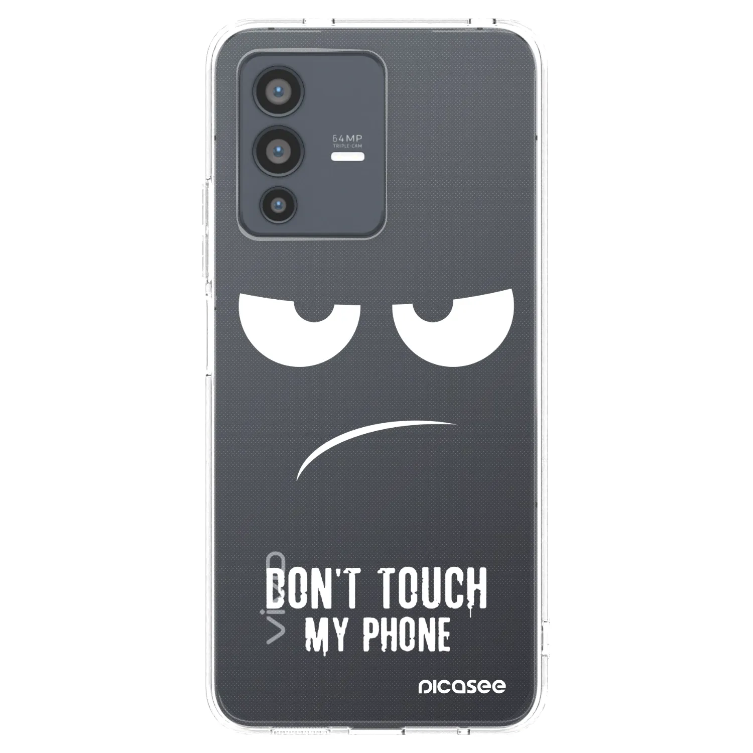 Picasee husă transparentă din silicon pentru Vivo V23 5G - Don't Touch My Phone