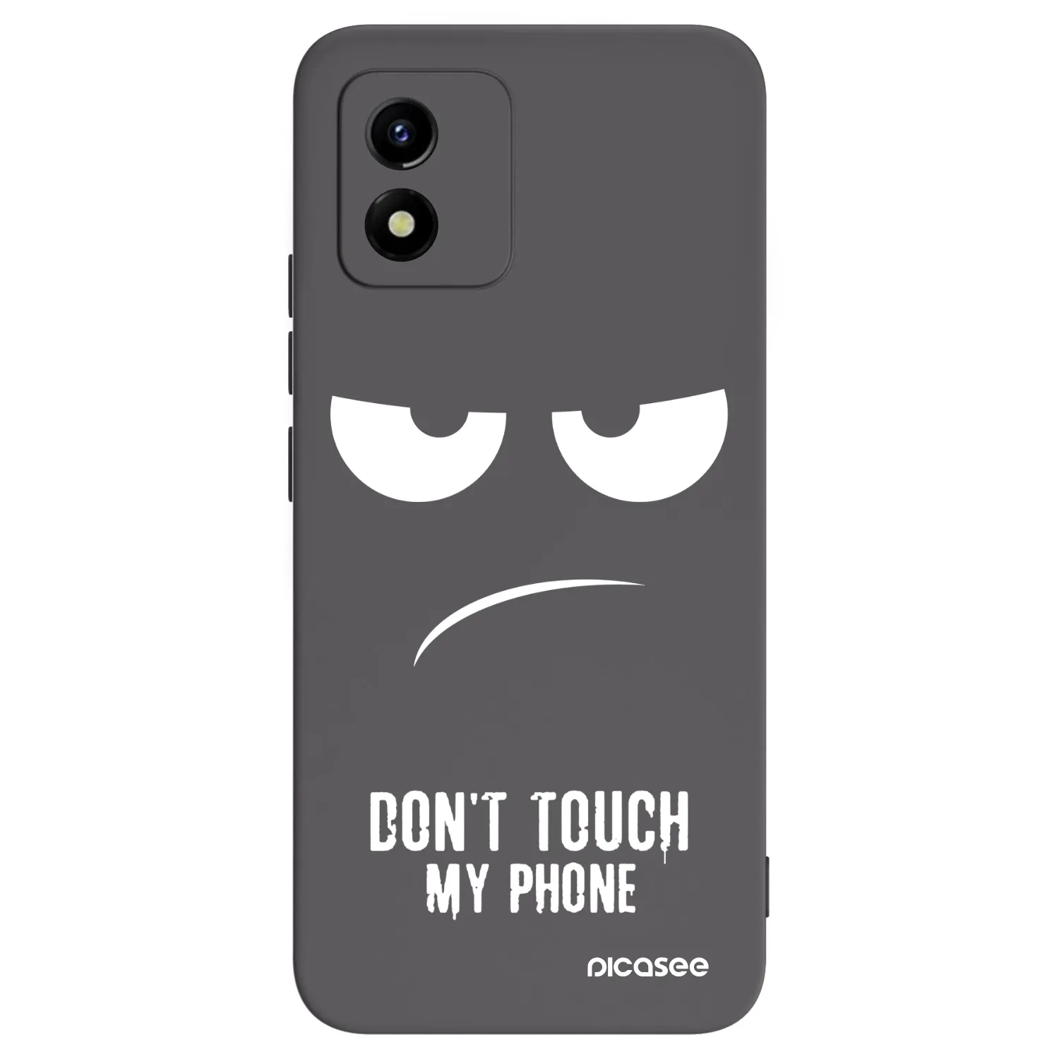 Picasee husă neagră din silicon pentru Vivo Y01 - Don't Touch My Phone