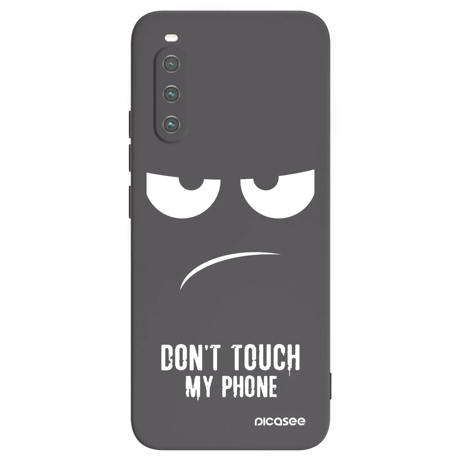 Picasee husă neagră din silicon pentru Sony Xperia 10 IV 5G - Don't Touch My Phone
