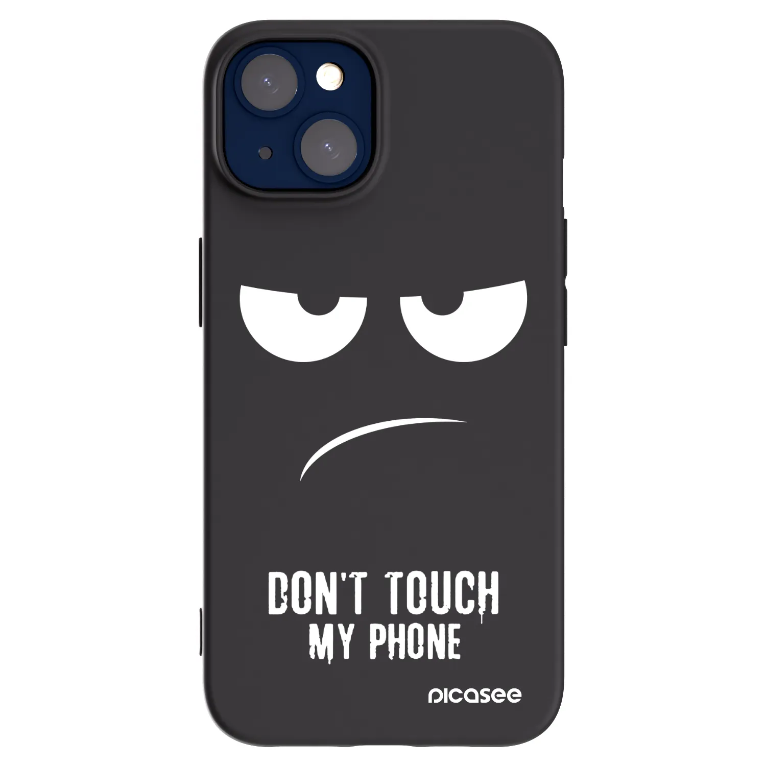 Picasee husă neagră din silicon pentru Apple iPhone 14 - Don't Touch My Phone