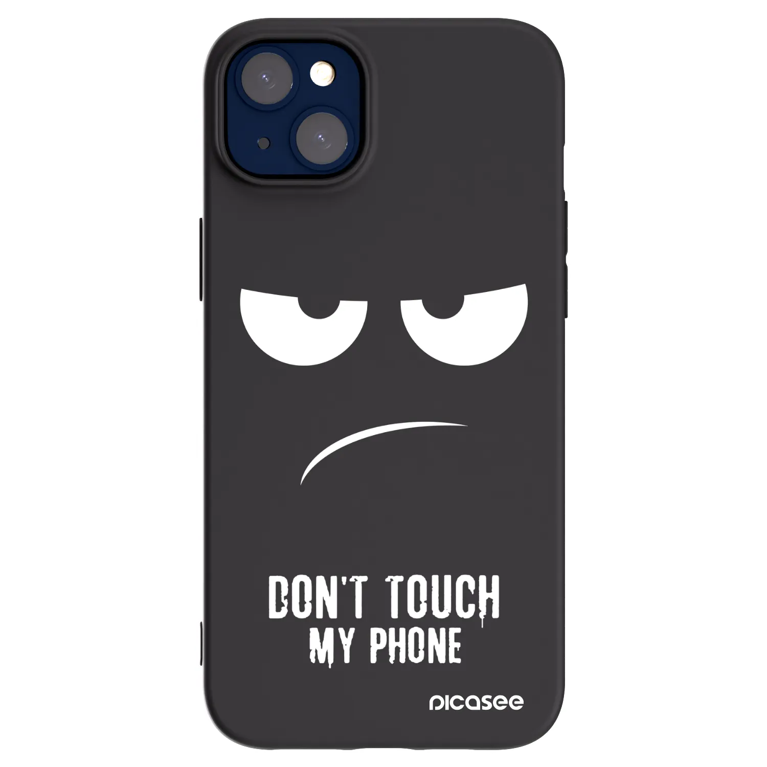 Picasee husă neagră din silicon pentru Apple iPhone 14 Plus - Don't Touch My Phone