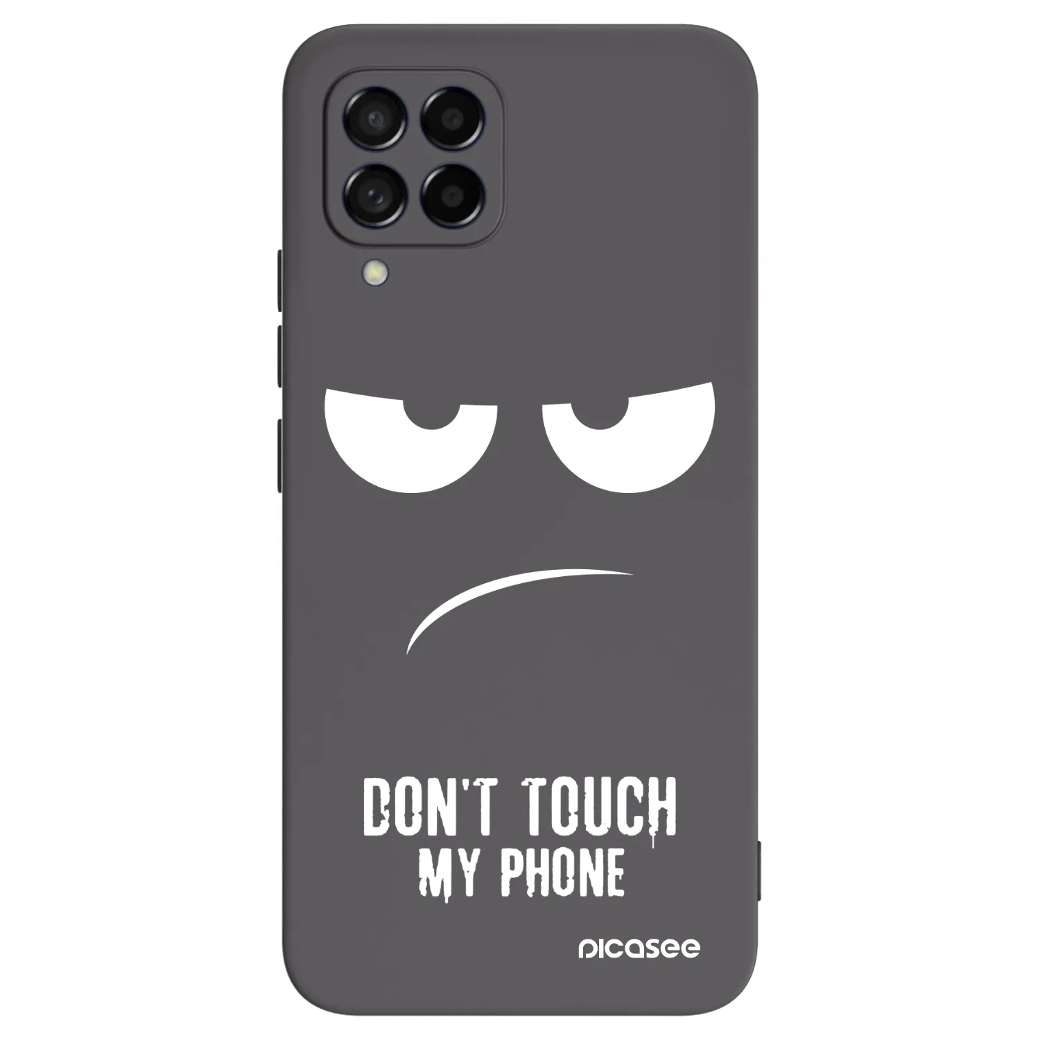 Picasee husă neagră din silicon pentru Samsung Galaxy M53 5G - Don't Touch My Phone