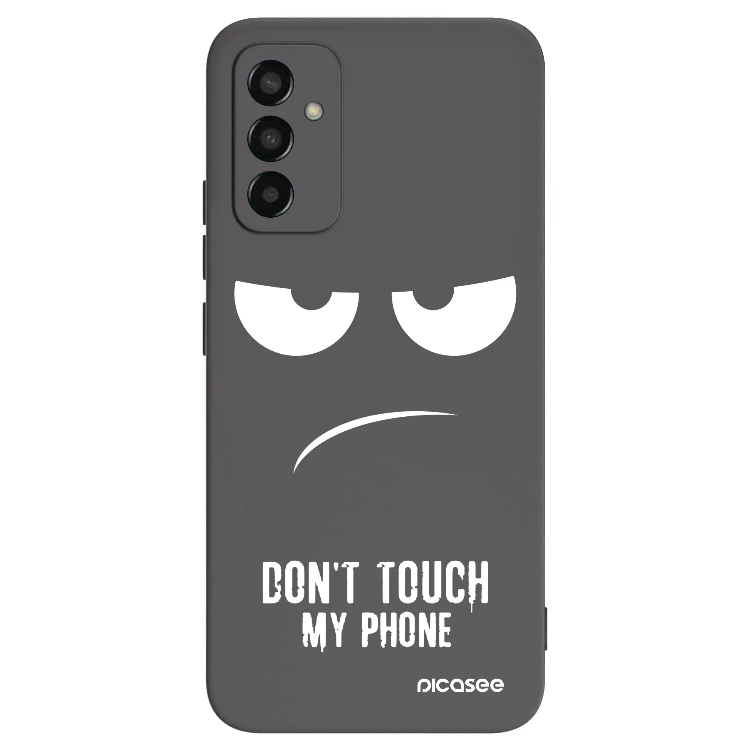 Picasee husă neagră din silicon pentru Samsung Galaxy M13 M135F - Don't Touch My Phone