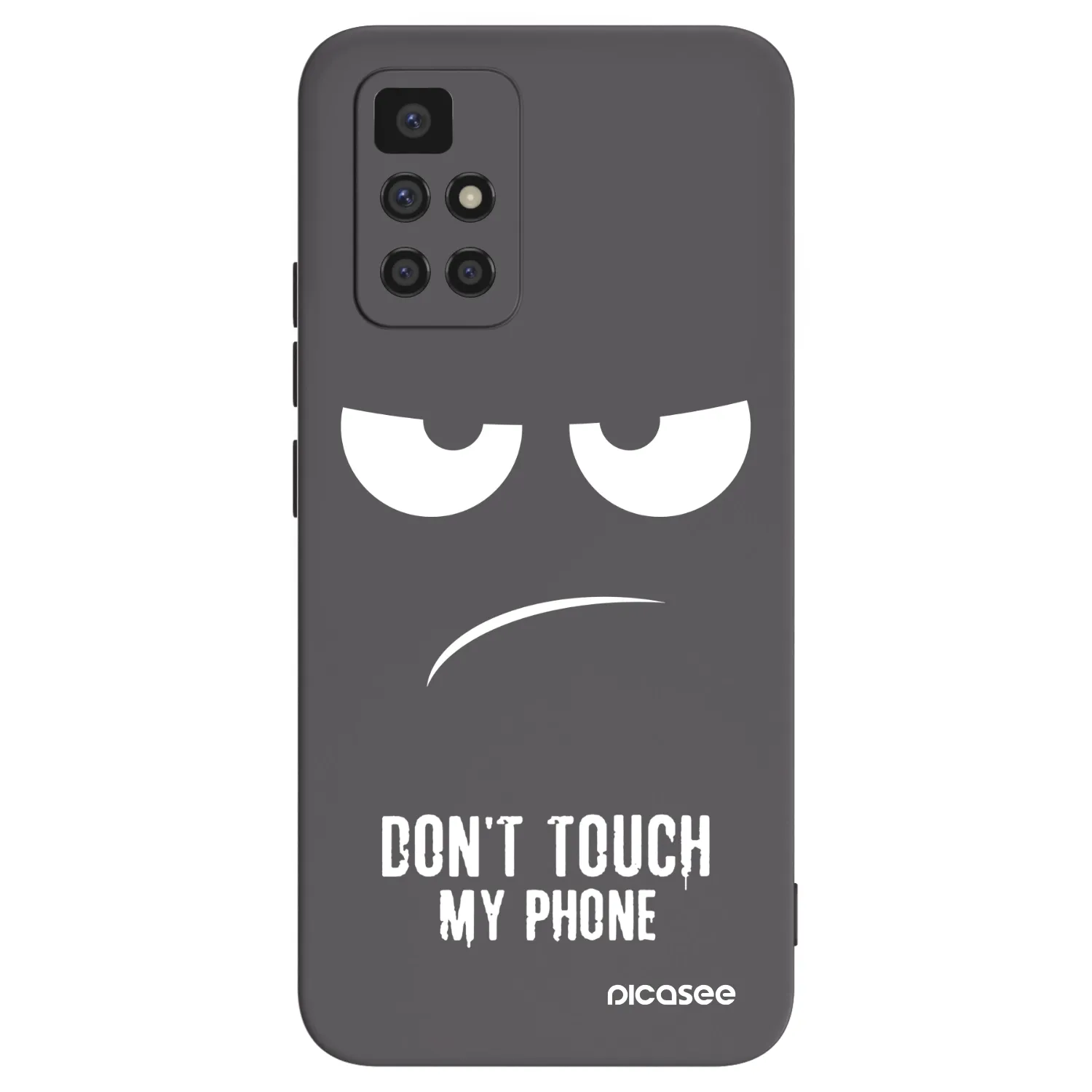 Picasee husă neagră din silicon pentru Xiaomi Redmi 10 (2022) - Don't Touch My Phone