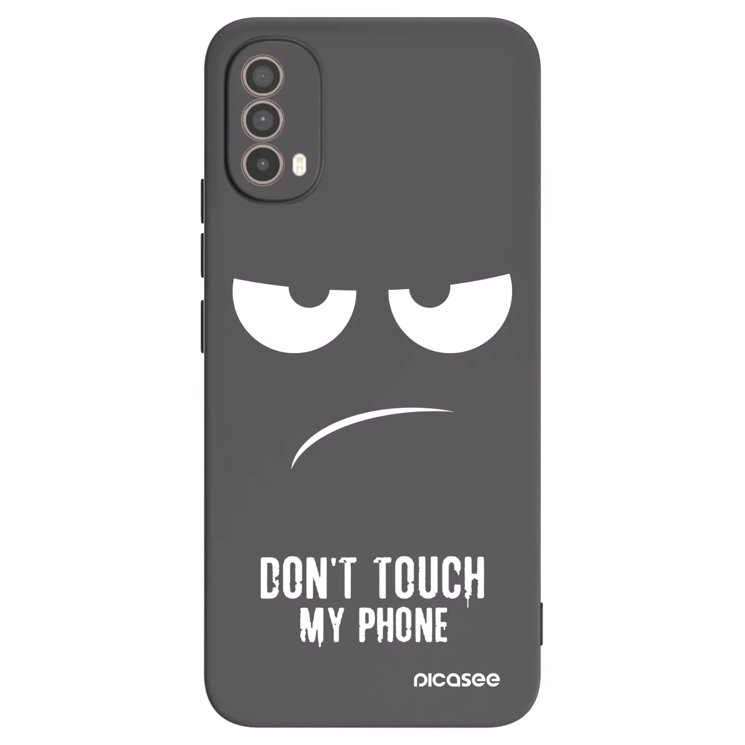 Picasee husă neagră din silicon pentru Motorola Moto E40 - Don't Touch My Phone