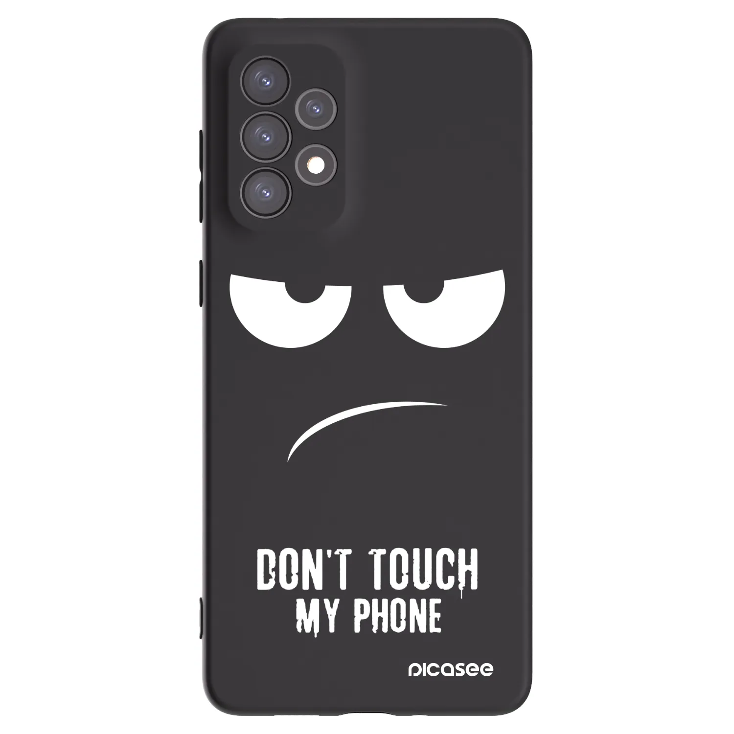 Picasee husă neagră din silicon pentru Samsung Galaxy A73 5G - Don't Touch My Phone
