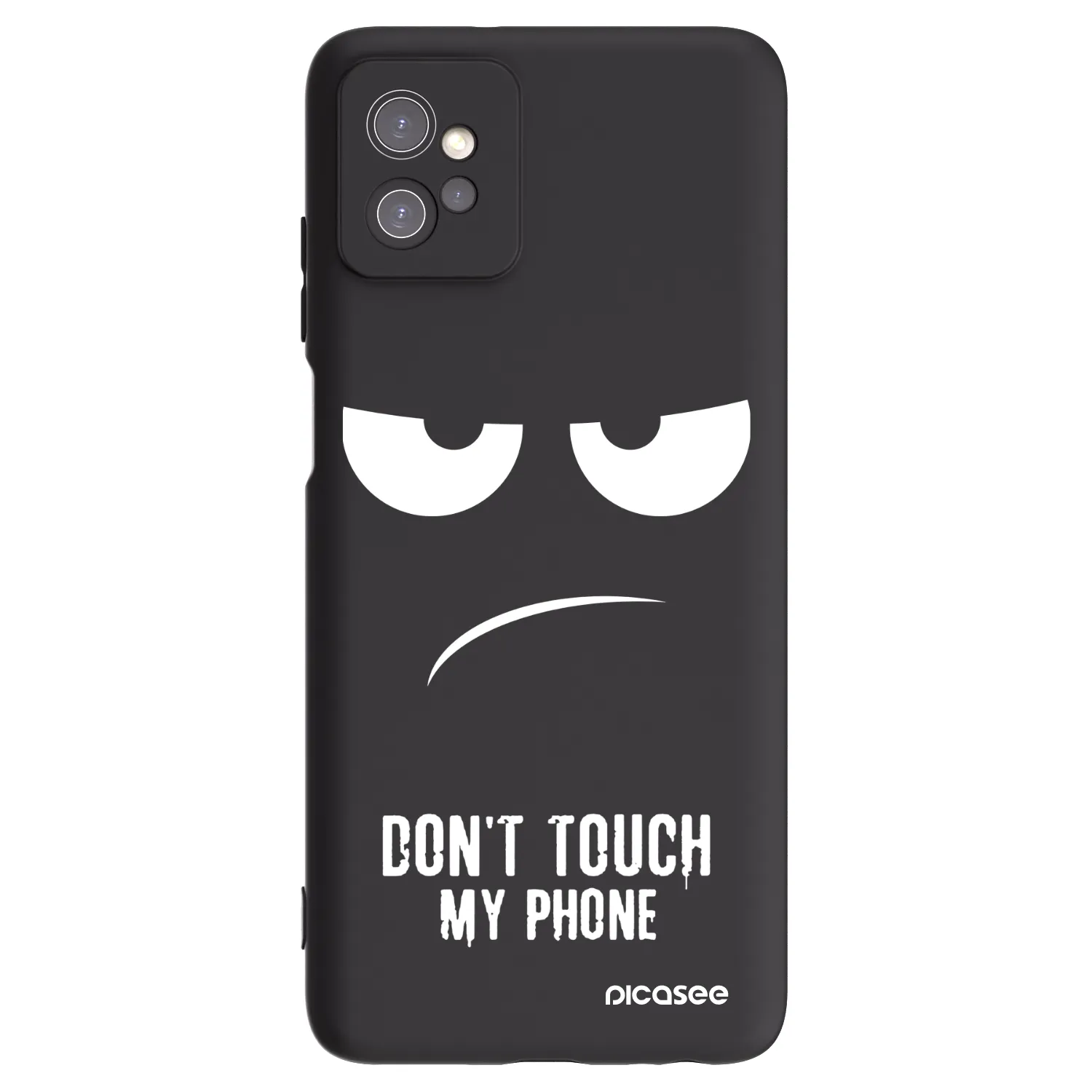 Picasee husă neagră din silicon pentru Motorola Moto G32 - Don't Touch My Phone