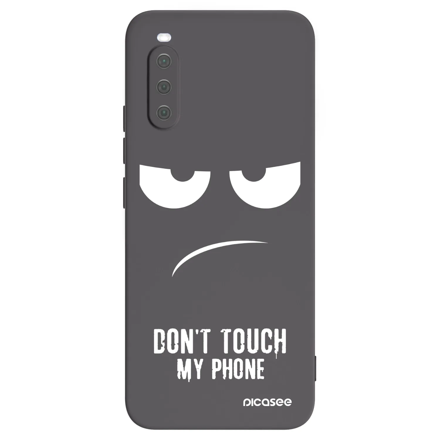 Picasee husă neagră din silicon pentru Sony Xperia 10 III - Don't Touch My Phone