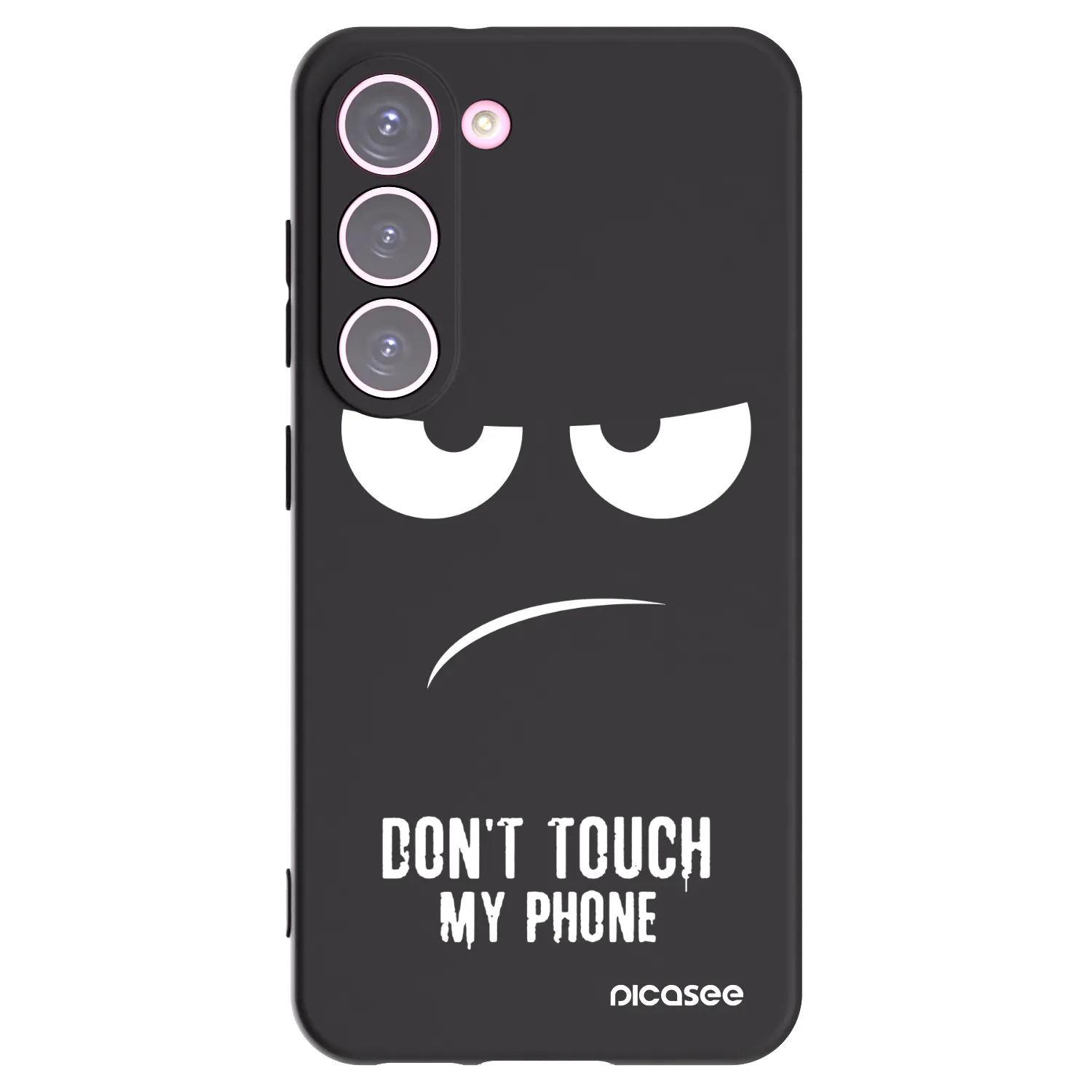 Picasee husă neagră din silicon pentru Samsung Galaxy S23 5G - Don't Touch My Phone