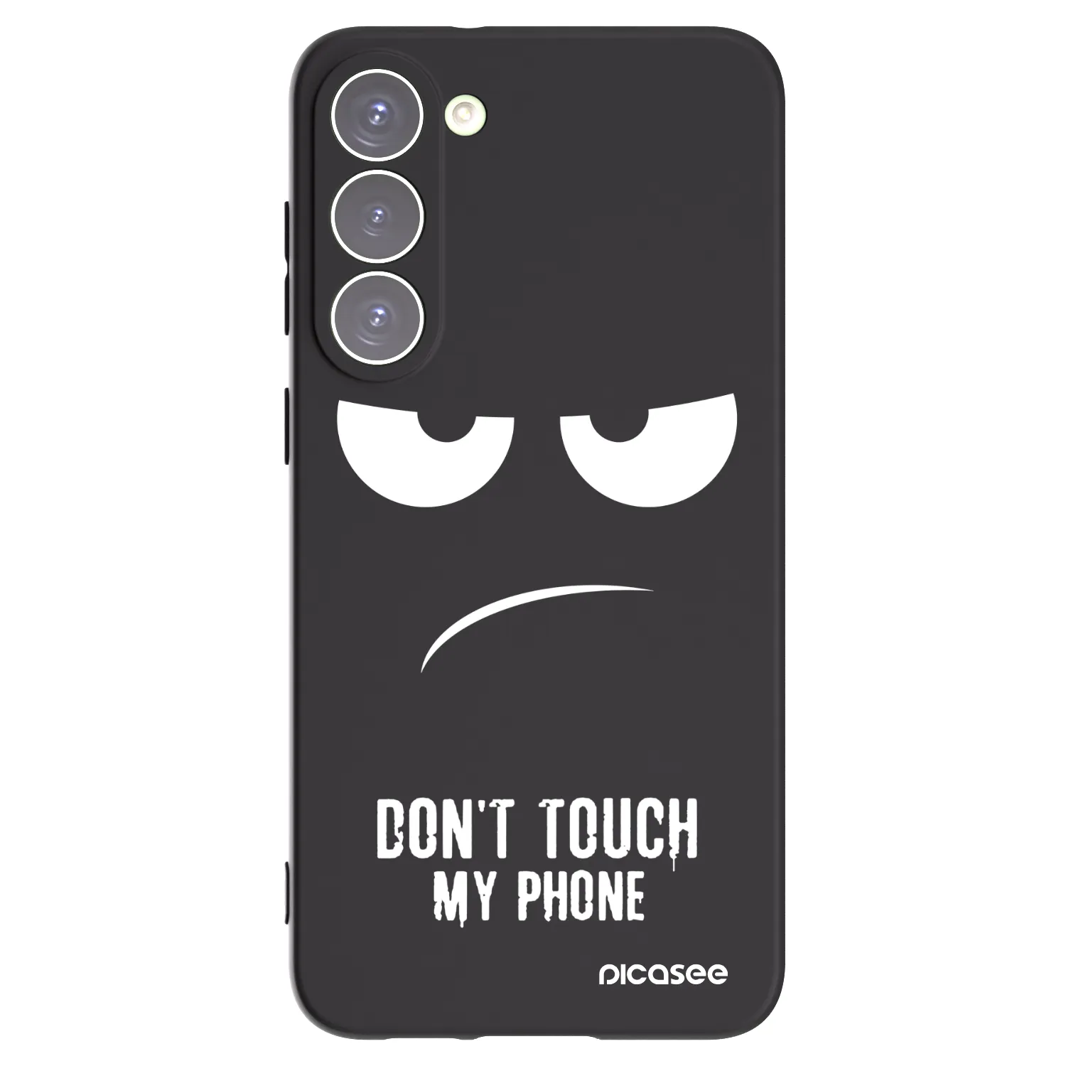 Picasee husă neagră din silicon pentru Samsung Galaxy S23+ 5G - Don't Touch My Phone