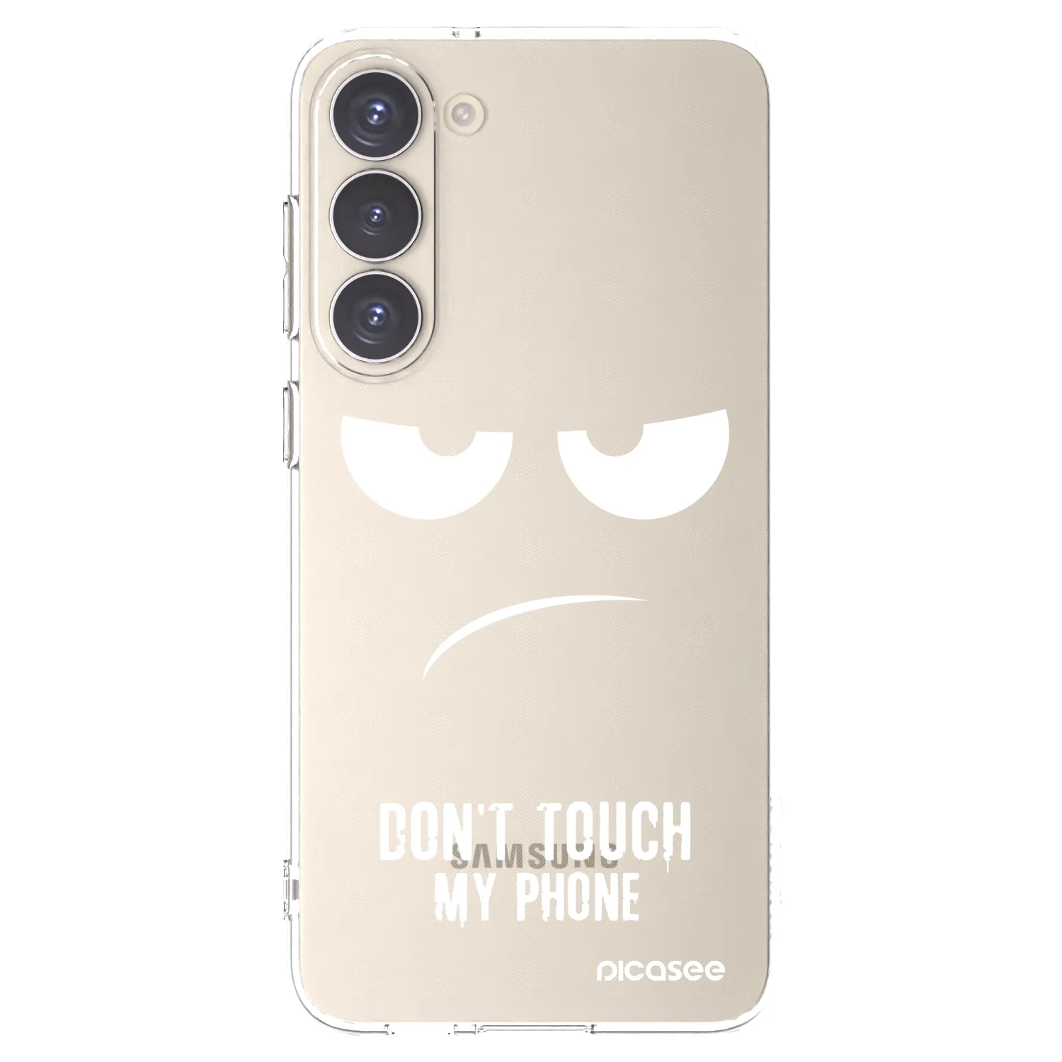 Picasee husă transparentă din silicon pentru Samsung Galaxy S23+ 5G - Don't Touch My Phone