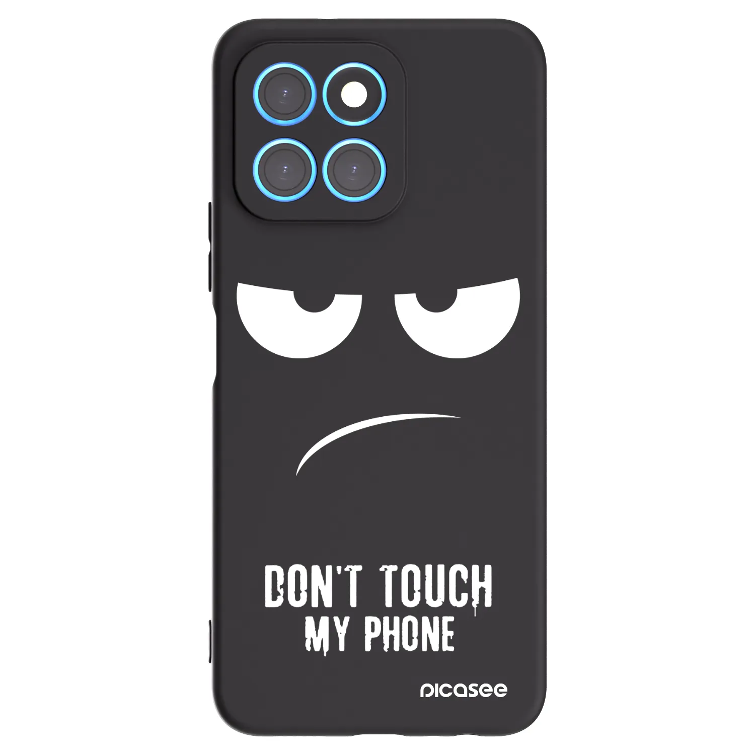 Picasee husă neagră din silicon pentru Honor X8 5G - Don't Touch My Phone