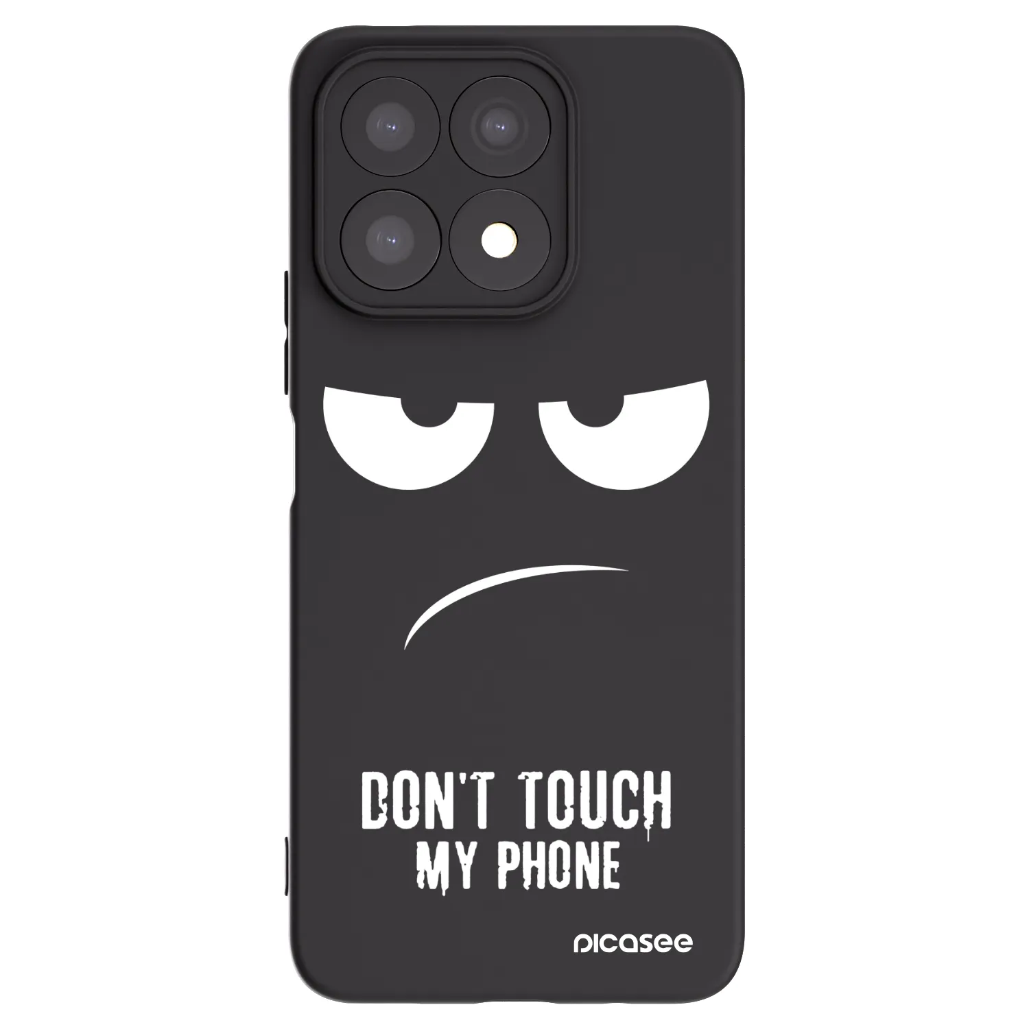 Picasee husă neagră din silicon pentru Honor X8a - Don't Touch My Phone