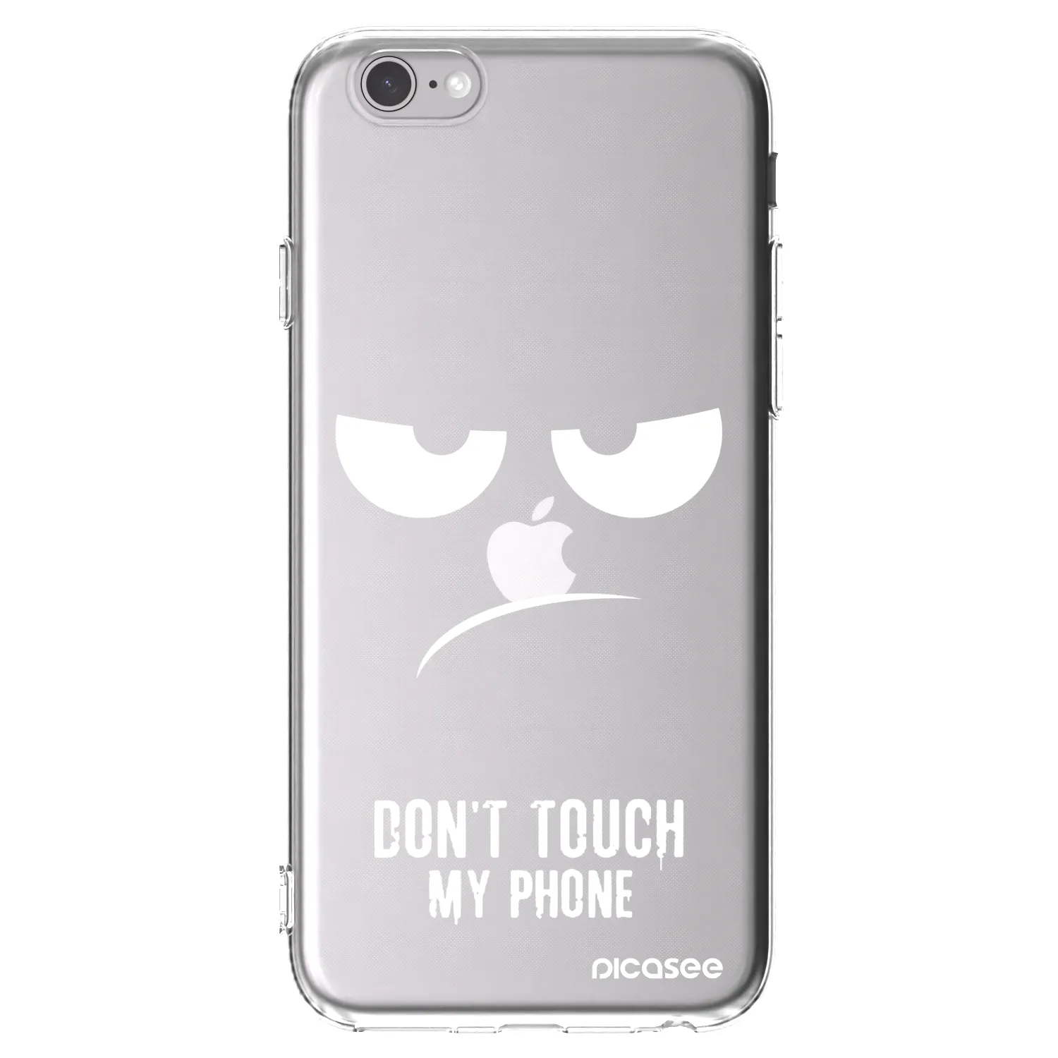 Picasee husă transparentă din silicon pentru Apple iPhone 6/6S - Don't Touch My Phone