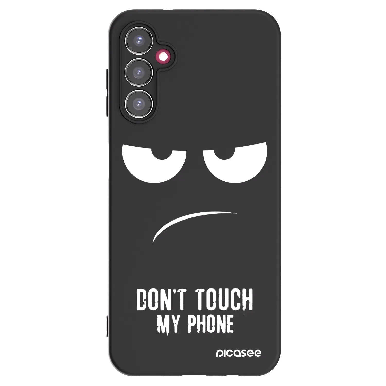 Picasee husă neagră din silicon pentru Samsung Galaxy A14 4G A145R - Don't Touch My Phone