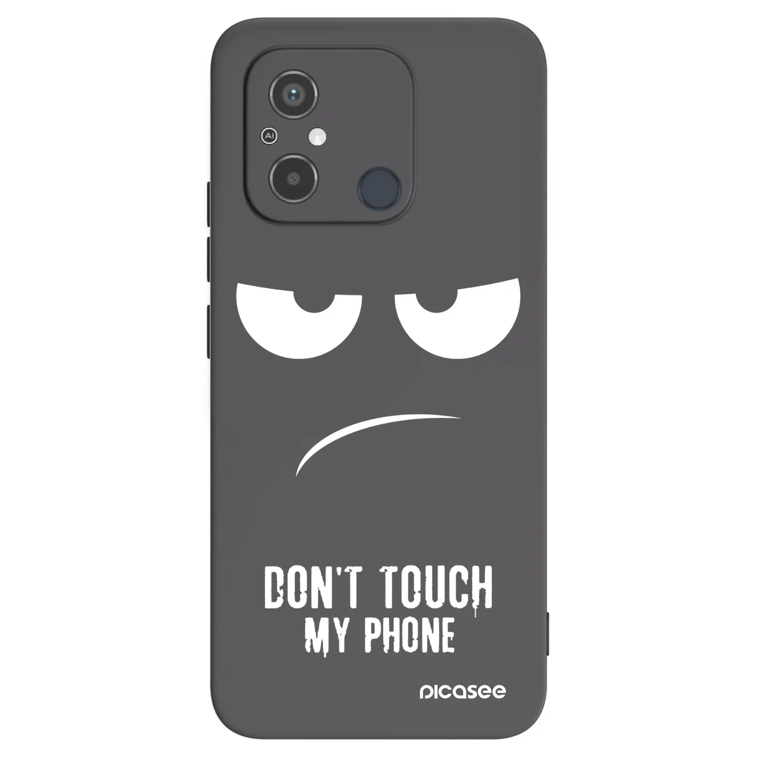Picasee husă neagră din silicon pentru Xiaomi Redmi 12C - Don't Touch My Phone