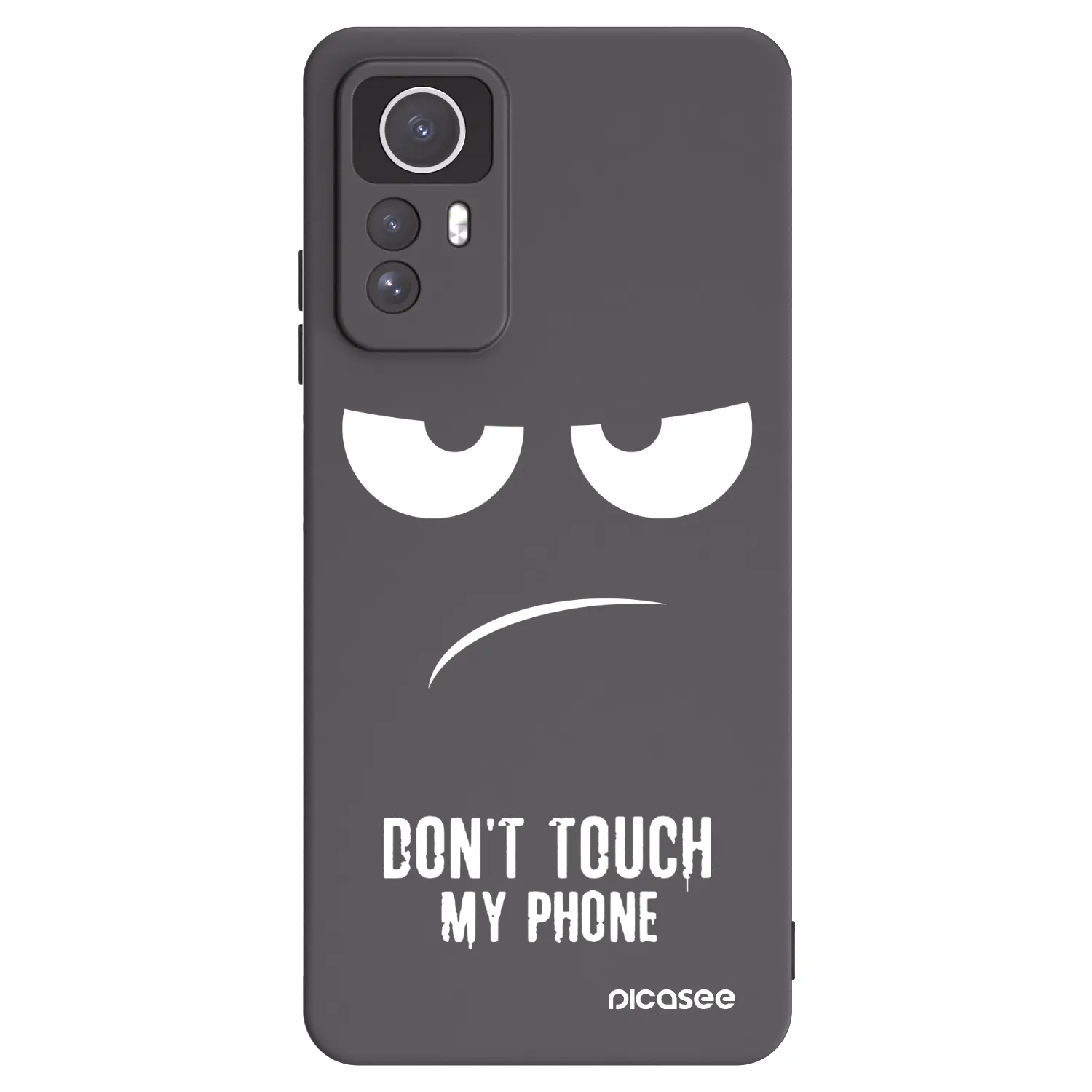 Picasee husă neagră din silicon pentru Xiaomi Redmi Note 12S - Don't Touch My Phone