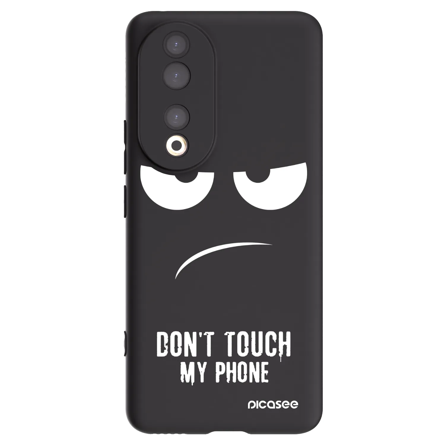 Picasee husă neagră din silicon pentru Honor 90 5G - Don't Touch My Phone