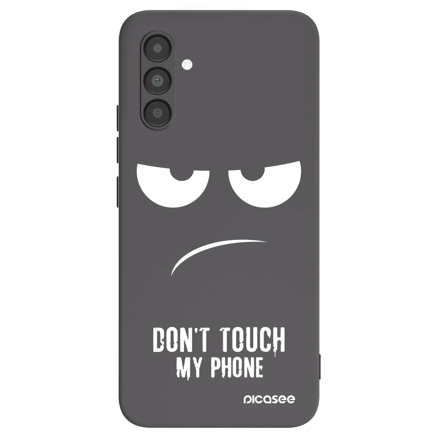 Picasee husă neagră din silicon pentru Samsung Galaxy A04s A047F - Don't Touch My Phone