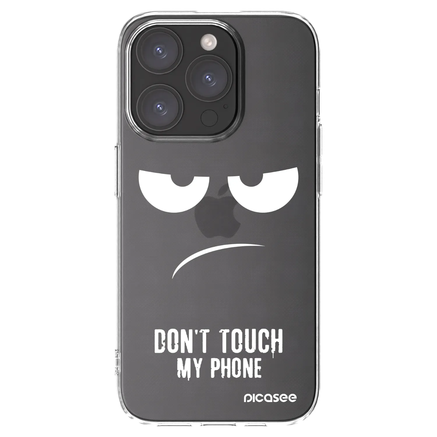 Picasee husă transparentă din silicon pentru Apple iPhone 15 Pro - Don't Touch My Phone