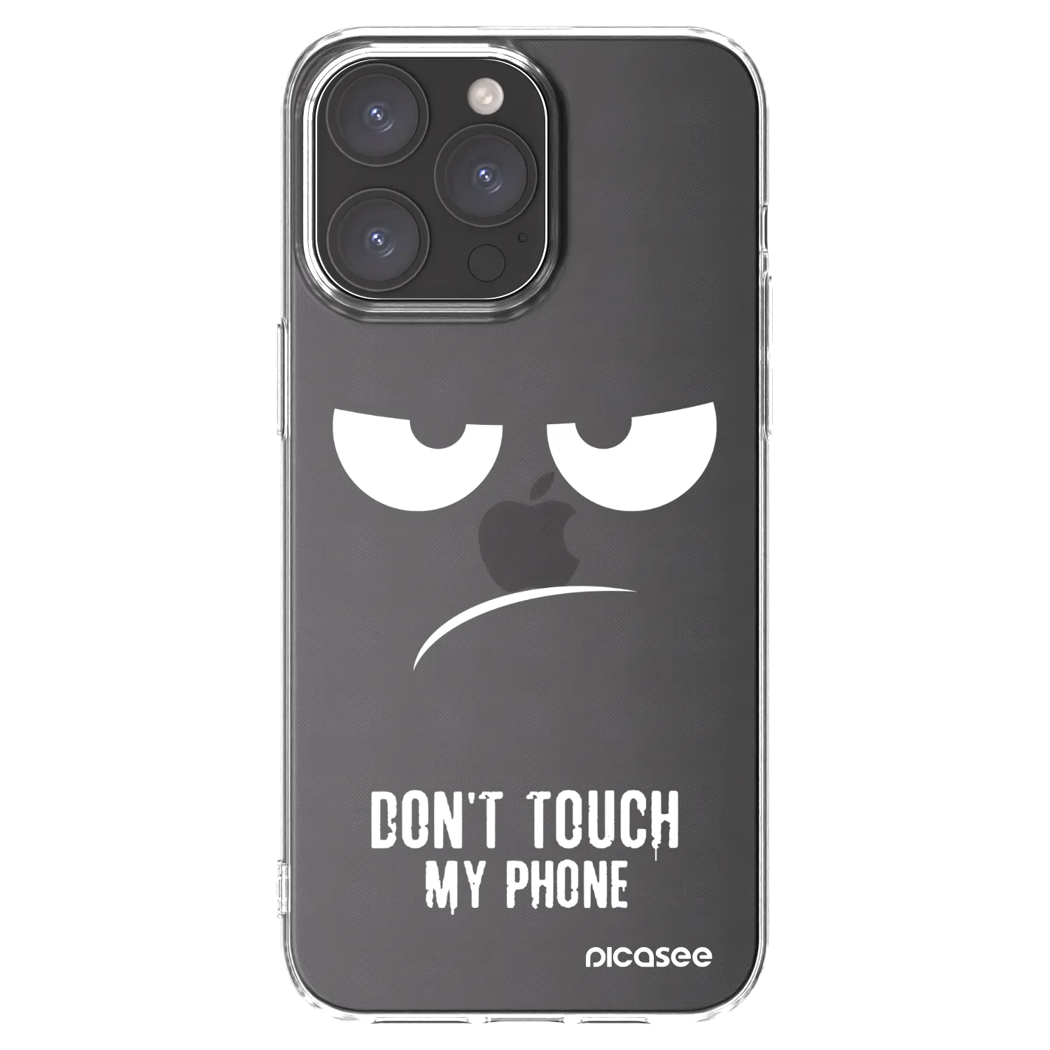 Picasee husă transparentă din silicon pentru Apple iPhone 15 Pro Max - Don't Touch My Phone