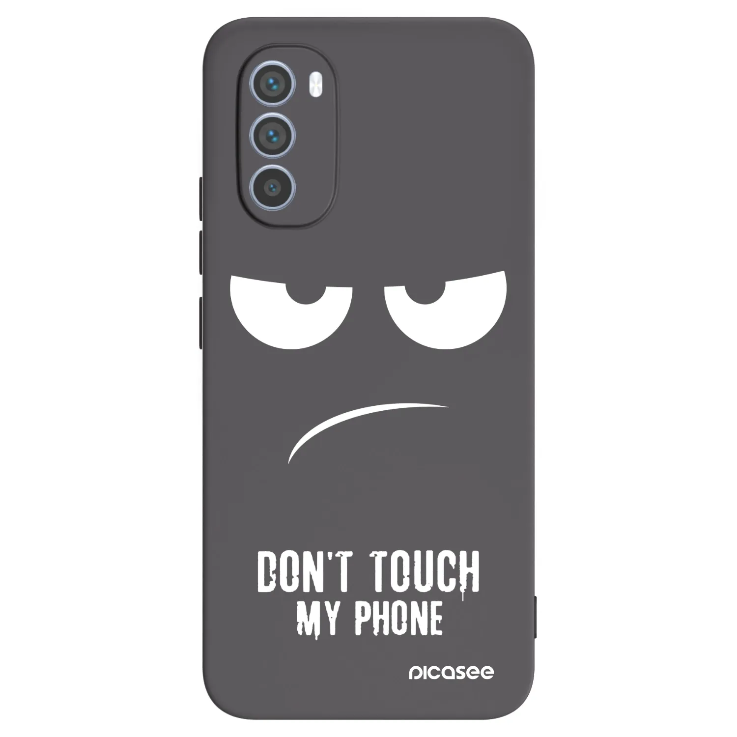 Picasee husă neagră din silicon pentru Motorola Moto G62 - Don't Touch My Phone