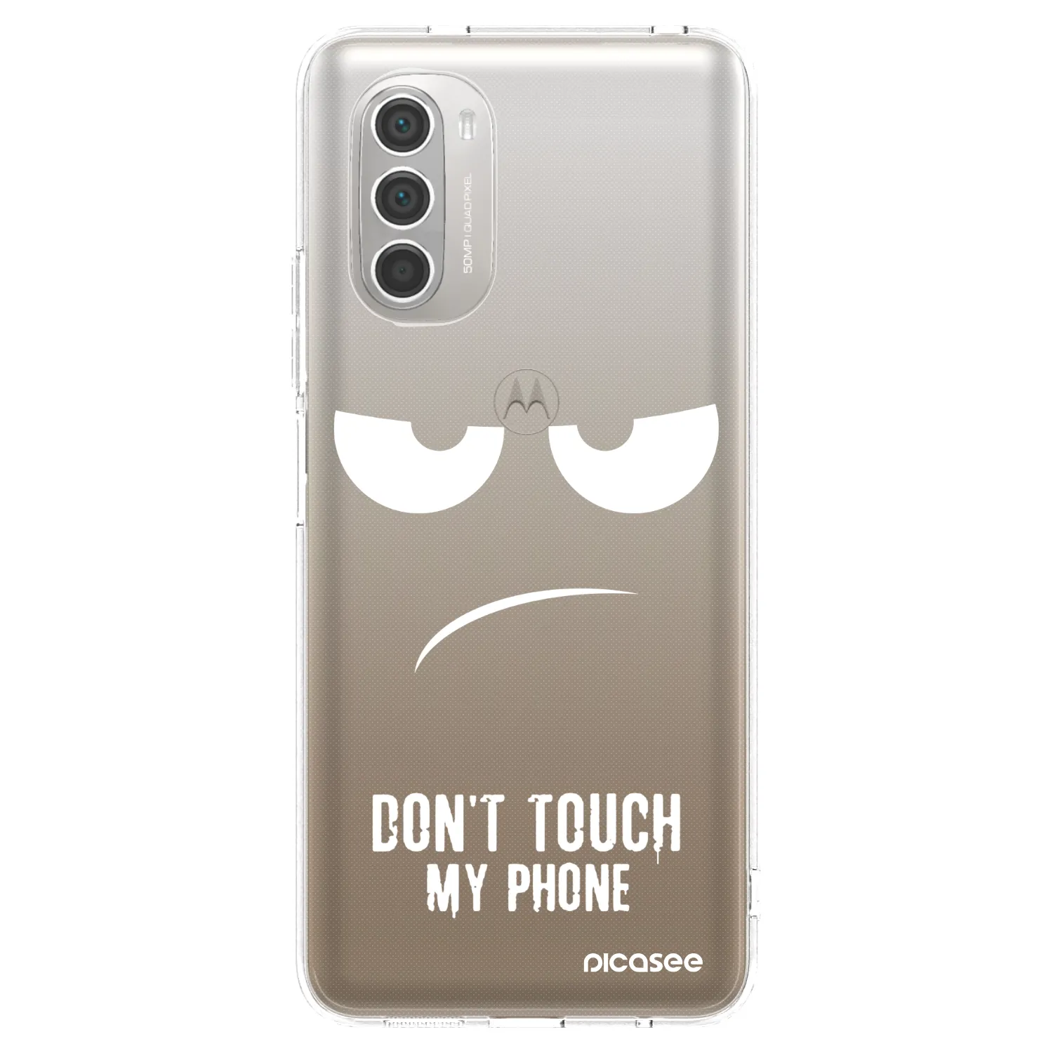 Picasee husă transparentă din silicon pentru Motorola Moto G51 - Don't Touch My Phone