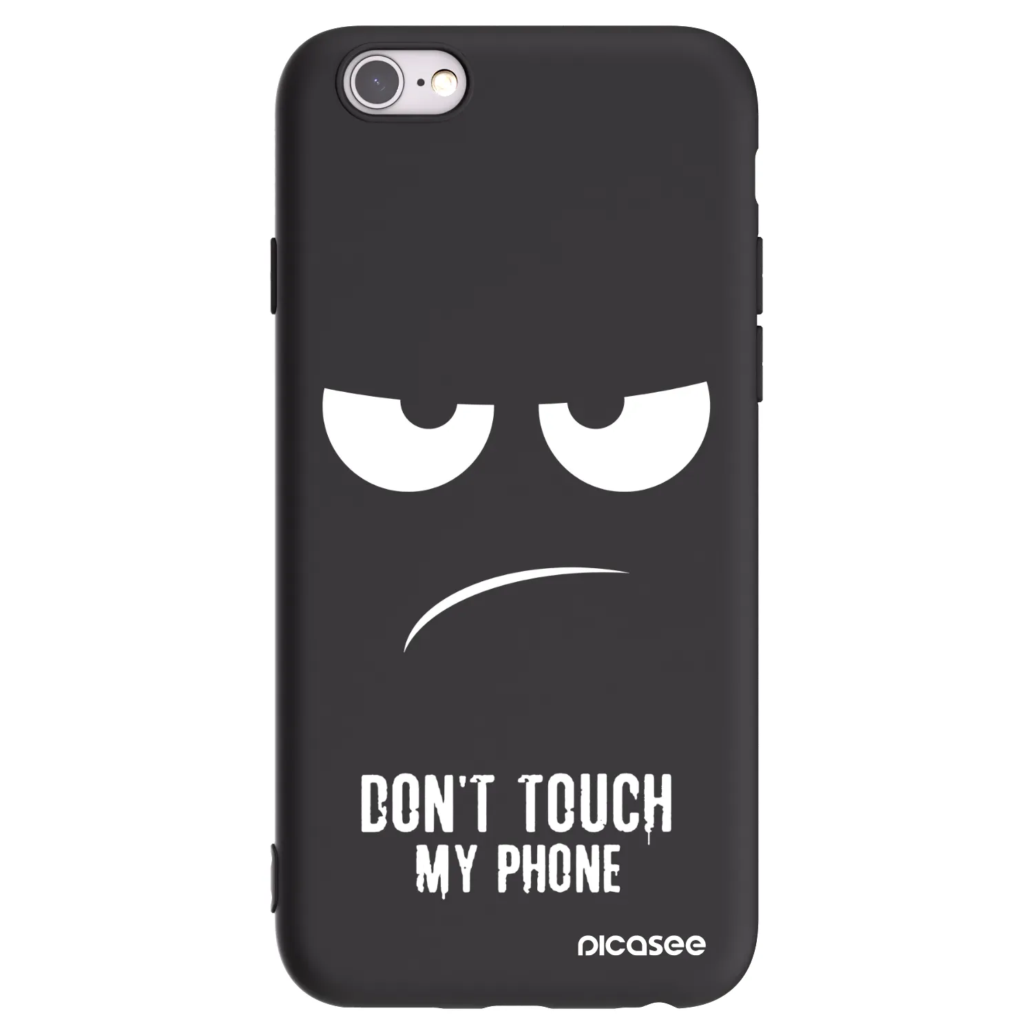 Picasee husă neagră din silicon pentru Apple iPhone 6/6S - Don't Touch My Phone