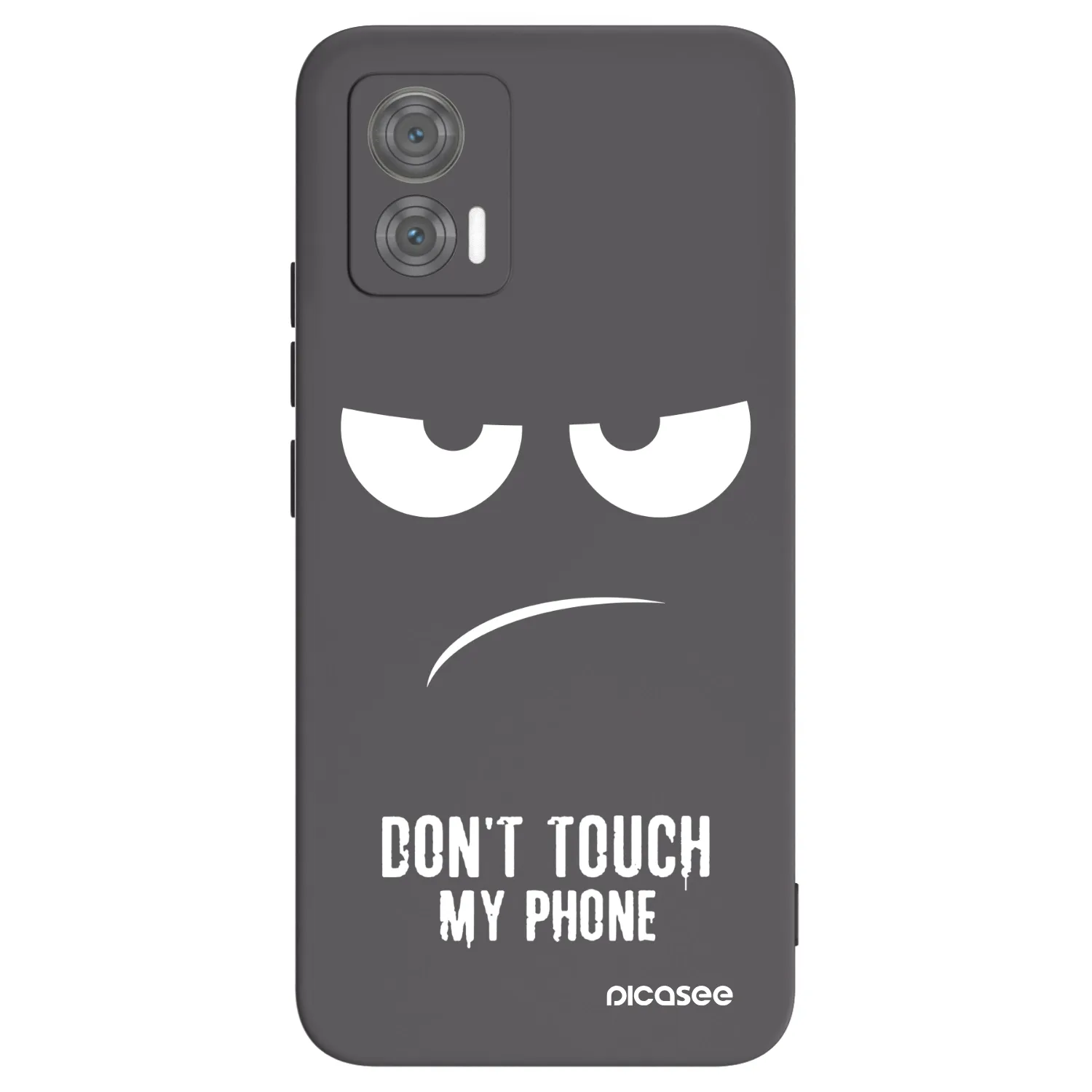 Picasee husă neagră din silicon pentru Motorola Edge 30 Neo - Don't Touch My Phone