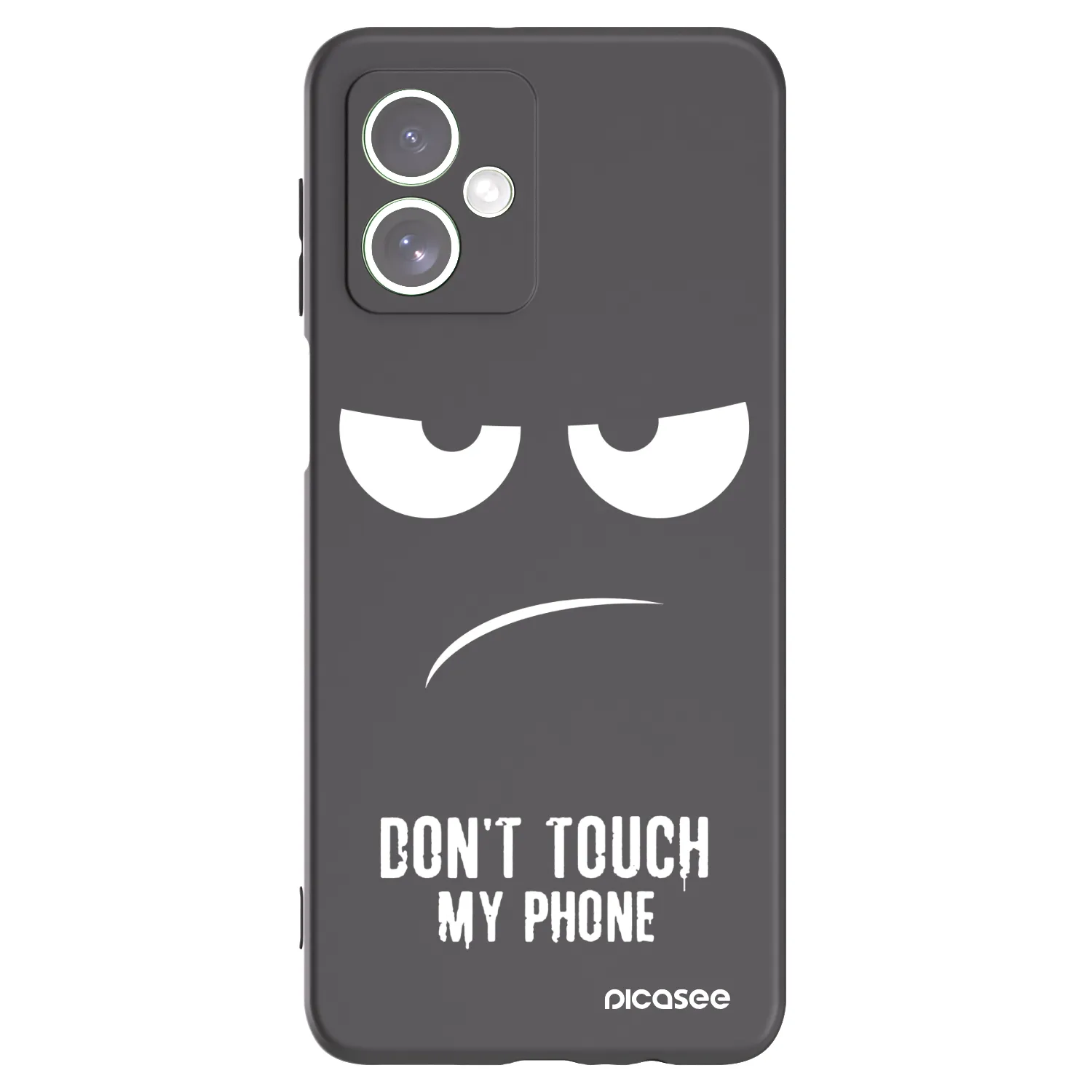 Picasee husă neagră din silicon pentru Motorola Moto G54 5G - Don't Touch My Phone