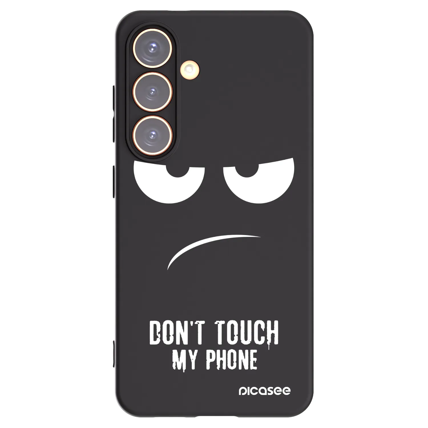Picasee husă neagră din silicon pentru Samsung Galaxy S24 S921B 5G - Don't Touch My Phone