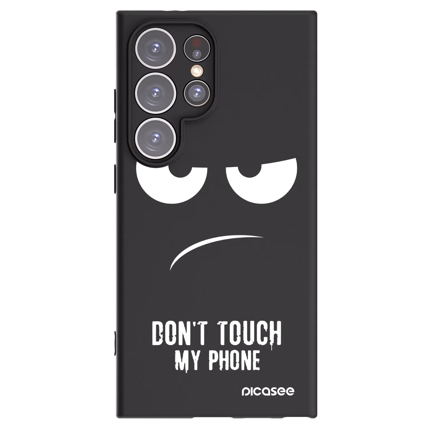Picasee husă neagră din silicon pentru Samsung Galaxy S24 Ultra S928B 5G - Don't Touch My Phone