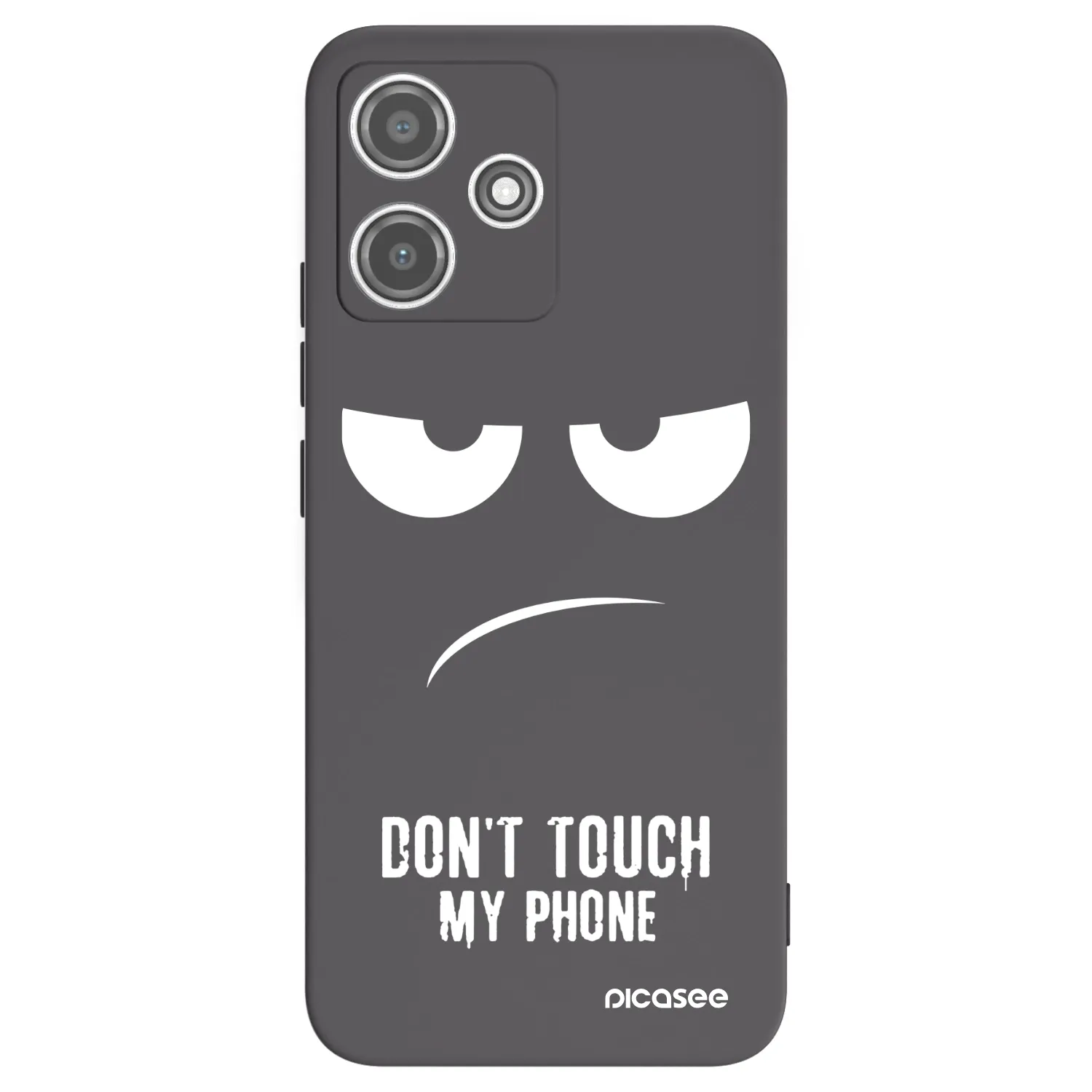 Picasee husă neagră din silicon pentru Xiaomi Redmi 12 5G - Don't Touch My Phone
