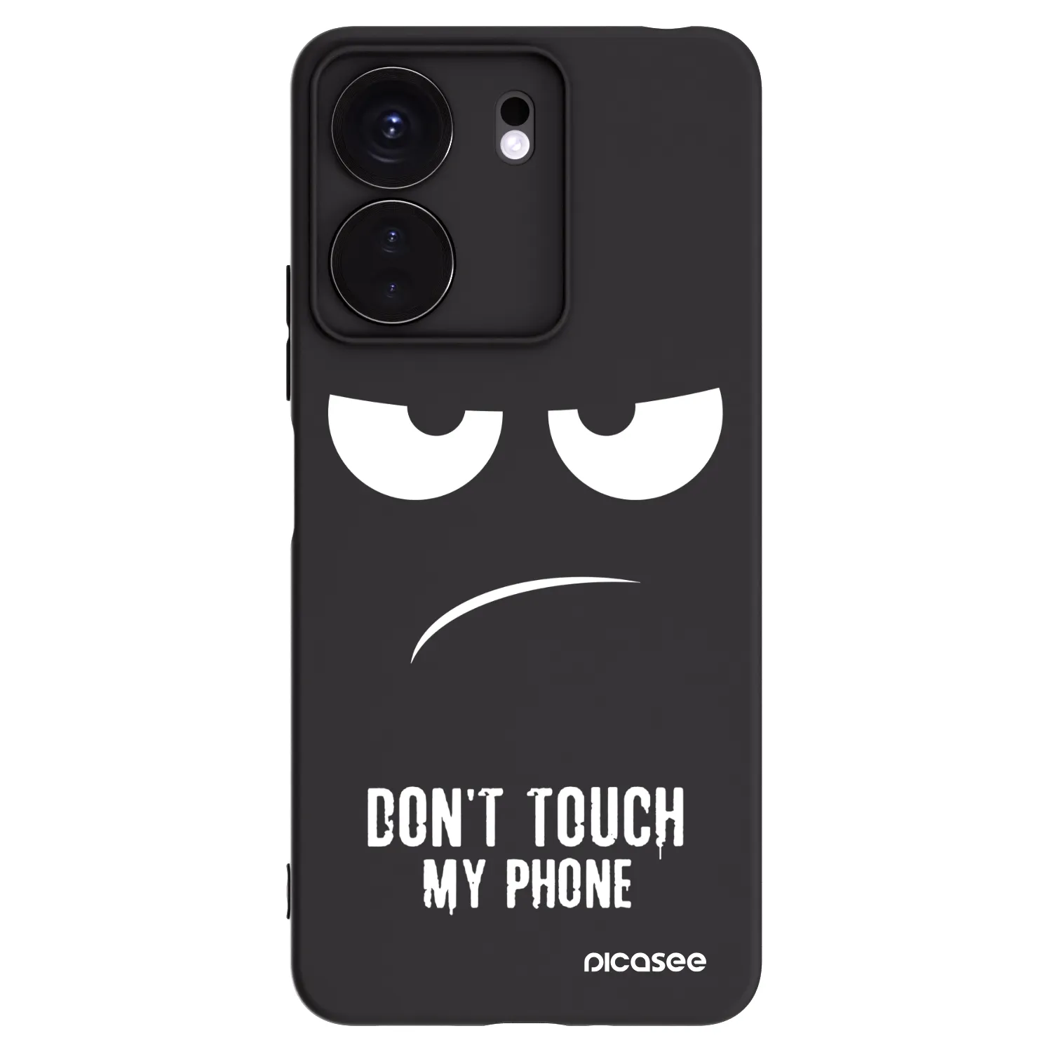 Picasee husă neagră din silicon pentru Xiaomi Redmi 13C 4G - Don't Touch My Phone