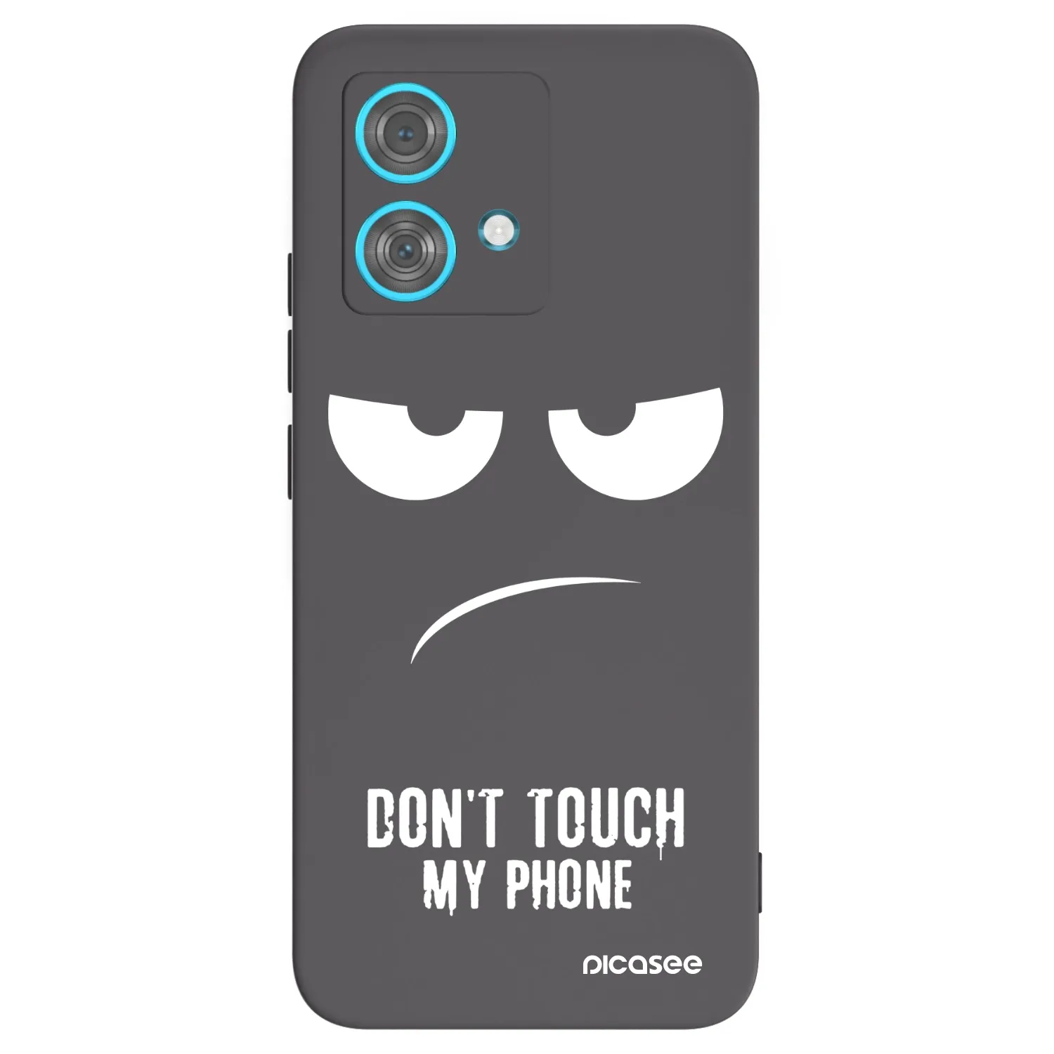 Picasee husă neagră din silicon pentru Motorola Edge 40 Neo - Don't Touch My Phone