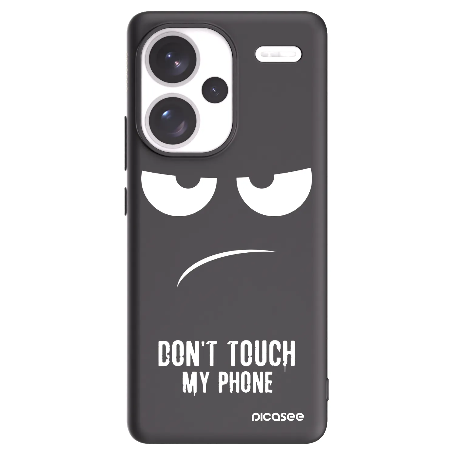 Picasee husă neagră din silicon pentru Xiaomi Redmi Note 13 Pro+ 5G - Don't Touch My Phone
